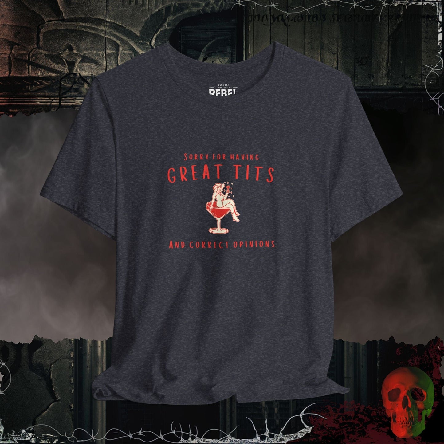 T-Shirt Heather Navy / S Great Tits and Correct Opinions T-Shirt | Bold & Sassy Humor