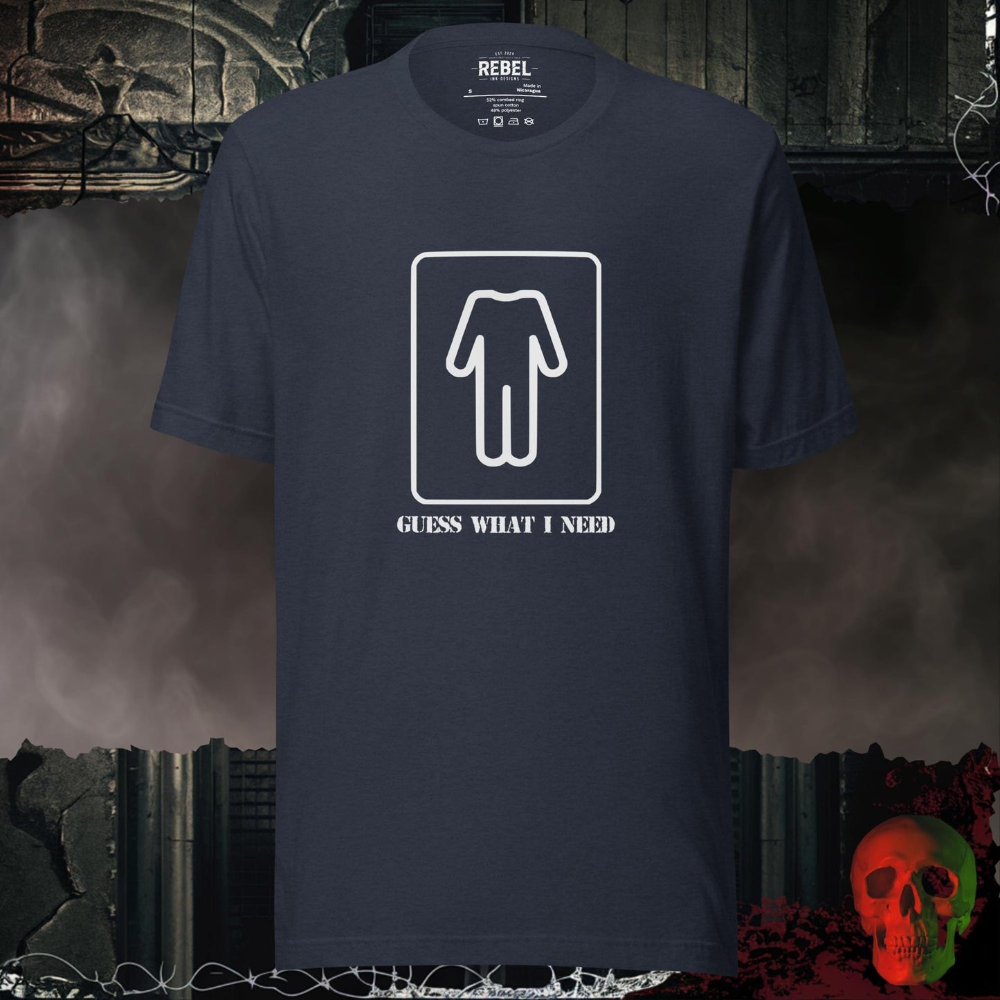 T-Shirt Heather Navy / S Guess What I Need Tee (For the Guys)