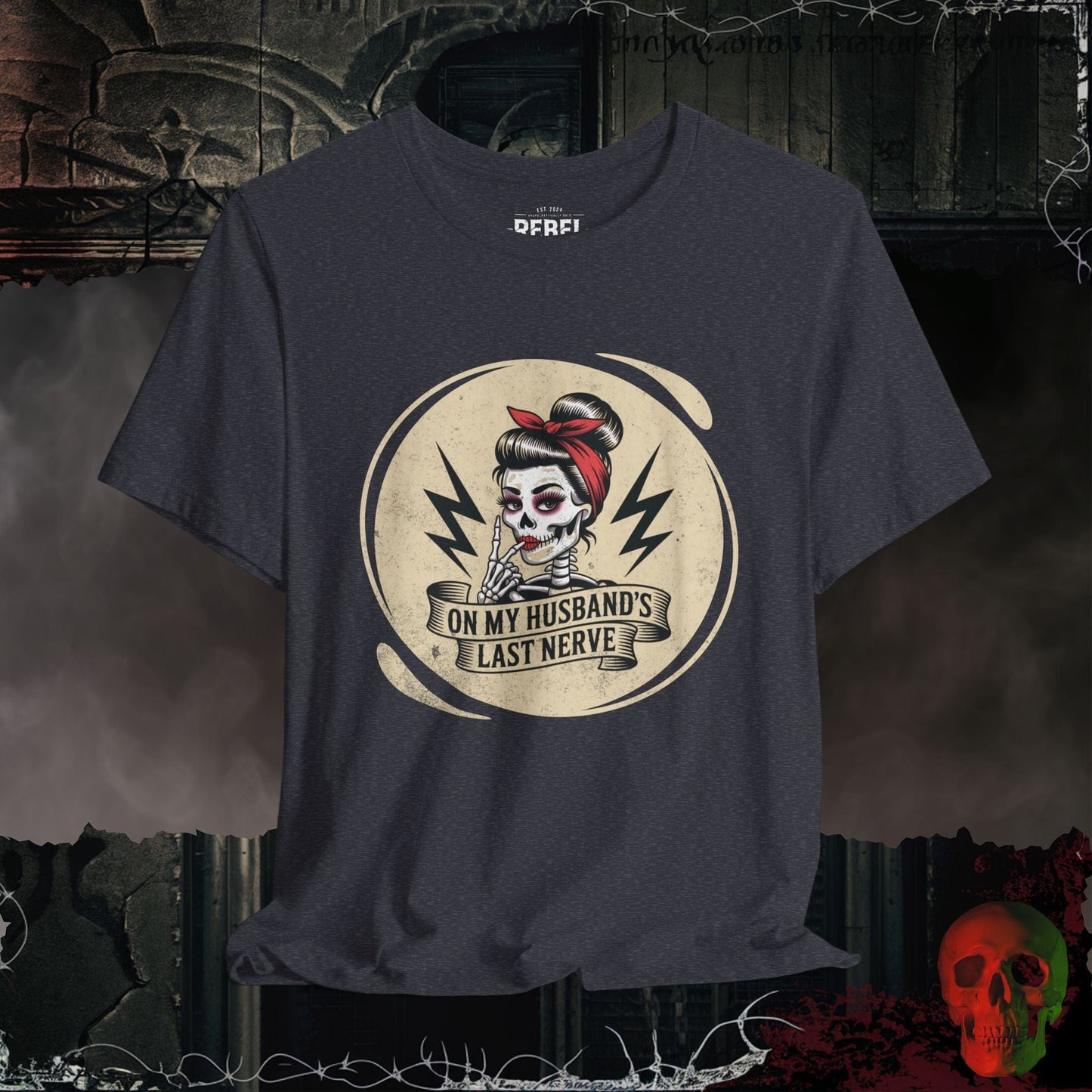 T-Shirt Heather Navy / S His Last Nerve T-Shirt