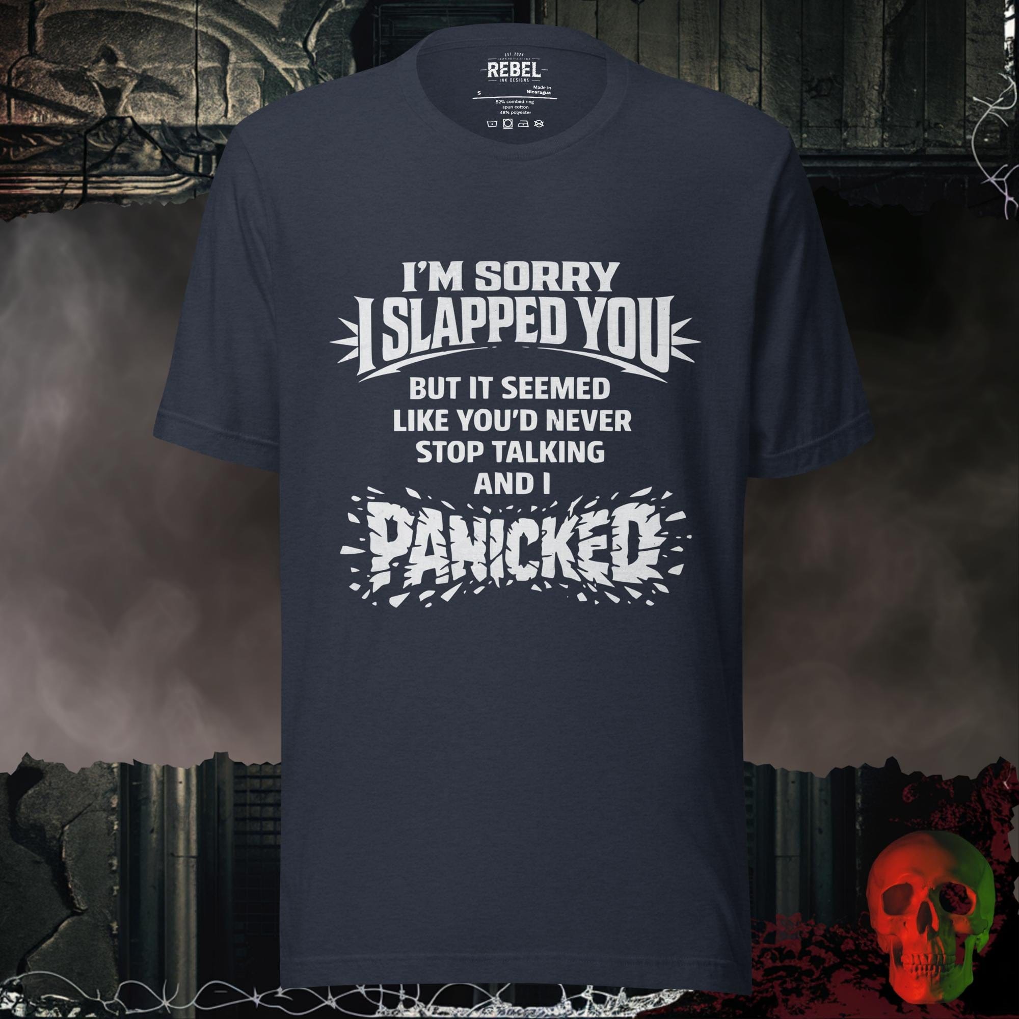T-Shirt Heather Navy / S I am Sorry I Slapped You Tee