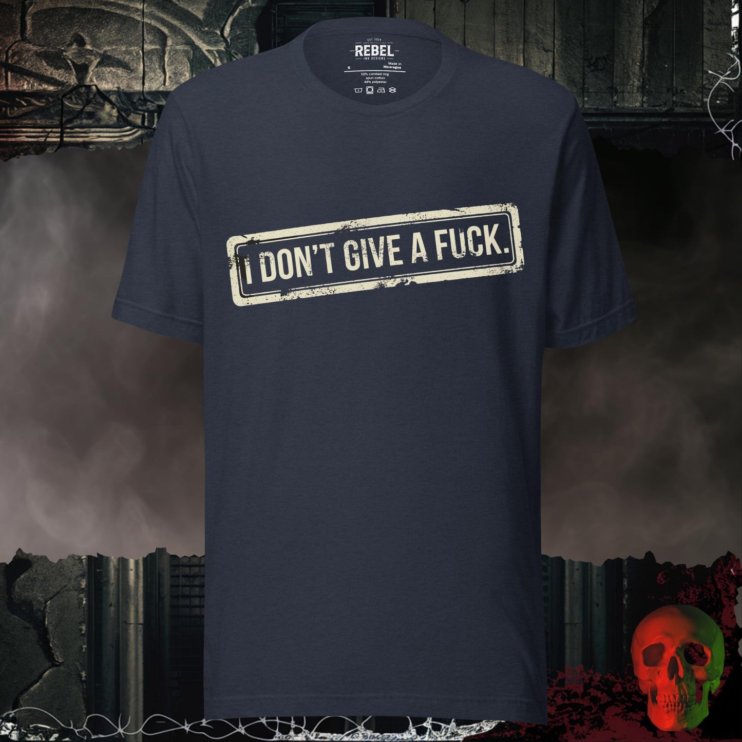 T-Shirt Heather Navy / S I Don't Give a F*ck Tee