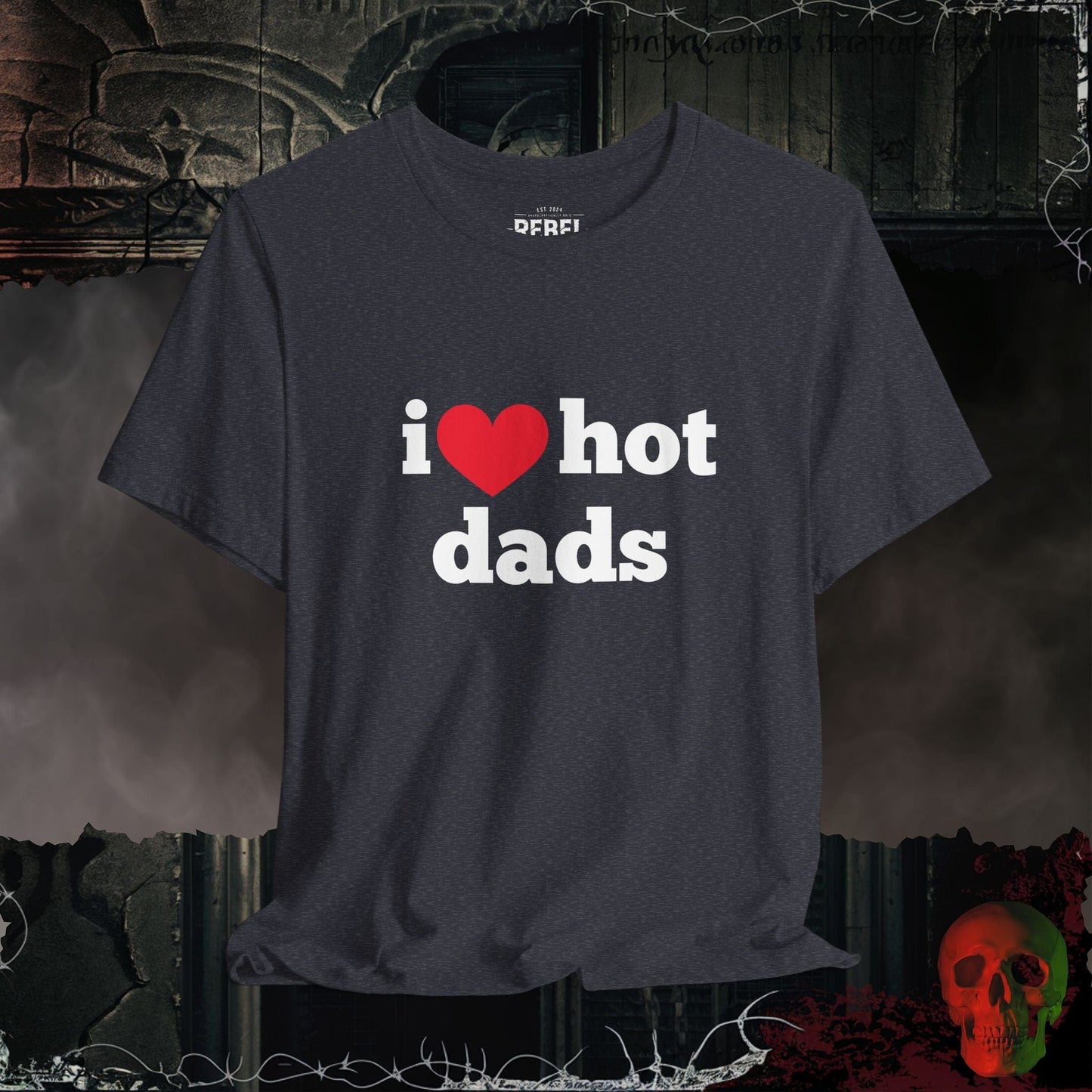 T-Shirt Heather Navy / S I ❤️ Hot Dads T-shirt