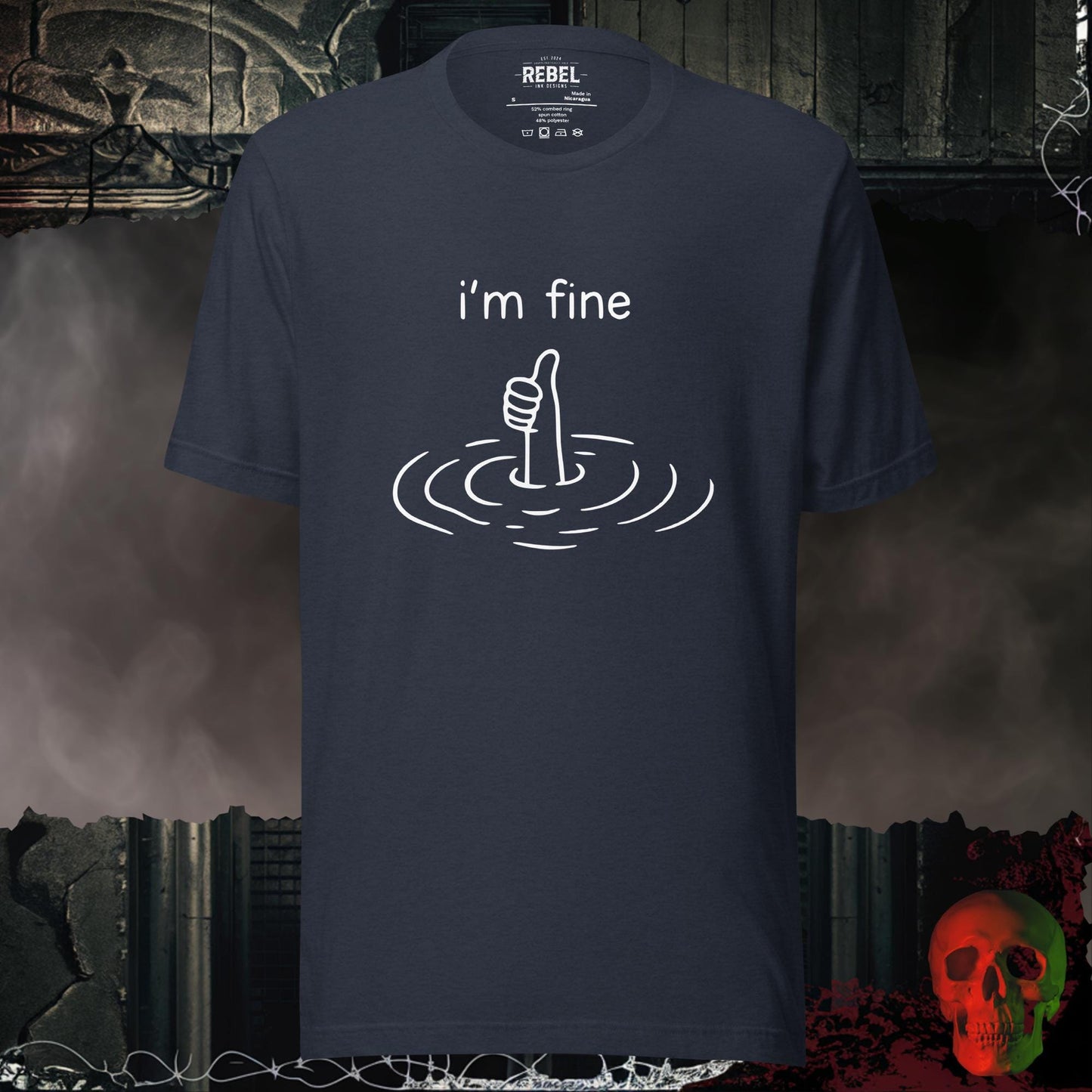 T-Shirt Heather Navy / S I'm Fine Tee