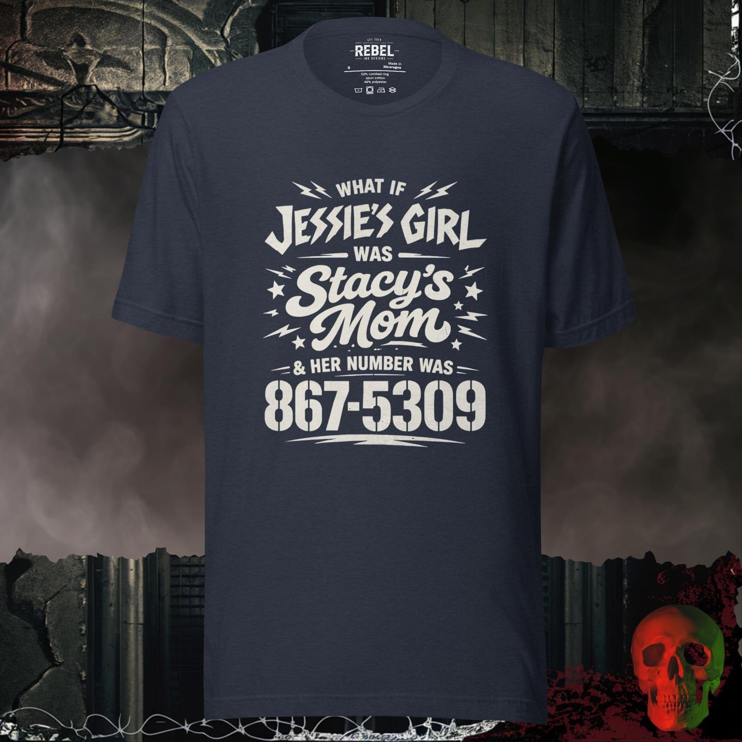 T-Shirt Heather Navy / S Jessie’s Girl, Stacy’s Mom Tee