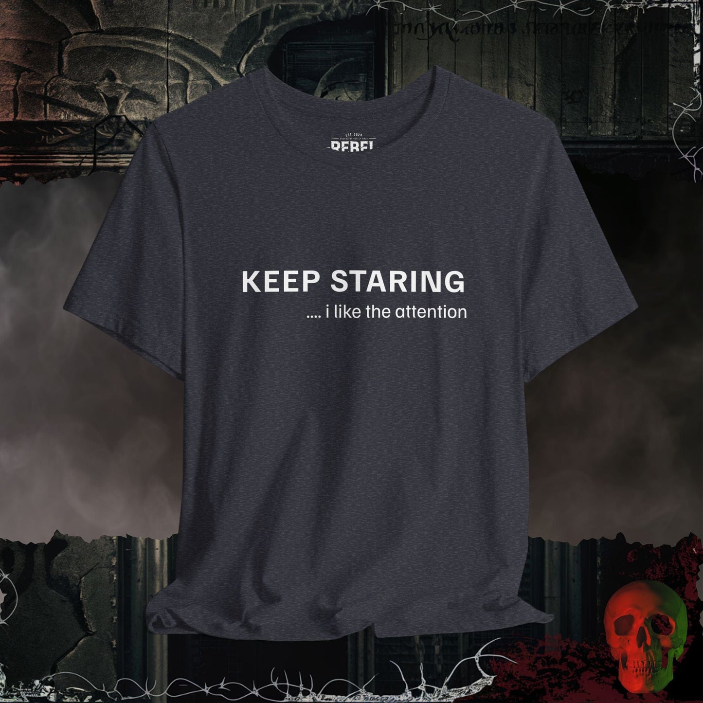 T-Shirt Heather Navy / S Keep Staring Tee