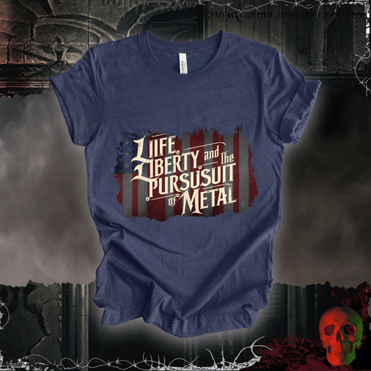 T-Shirt Heather Navy / S Life, Liberty, and the Pursuit of Metal T-Shirt