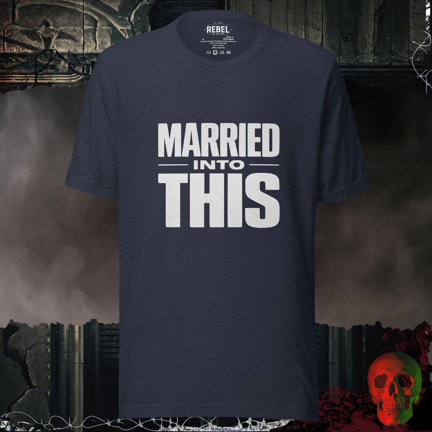 T-Shirt Heather Navy / S Married Into This Tee