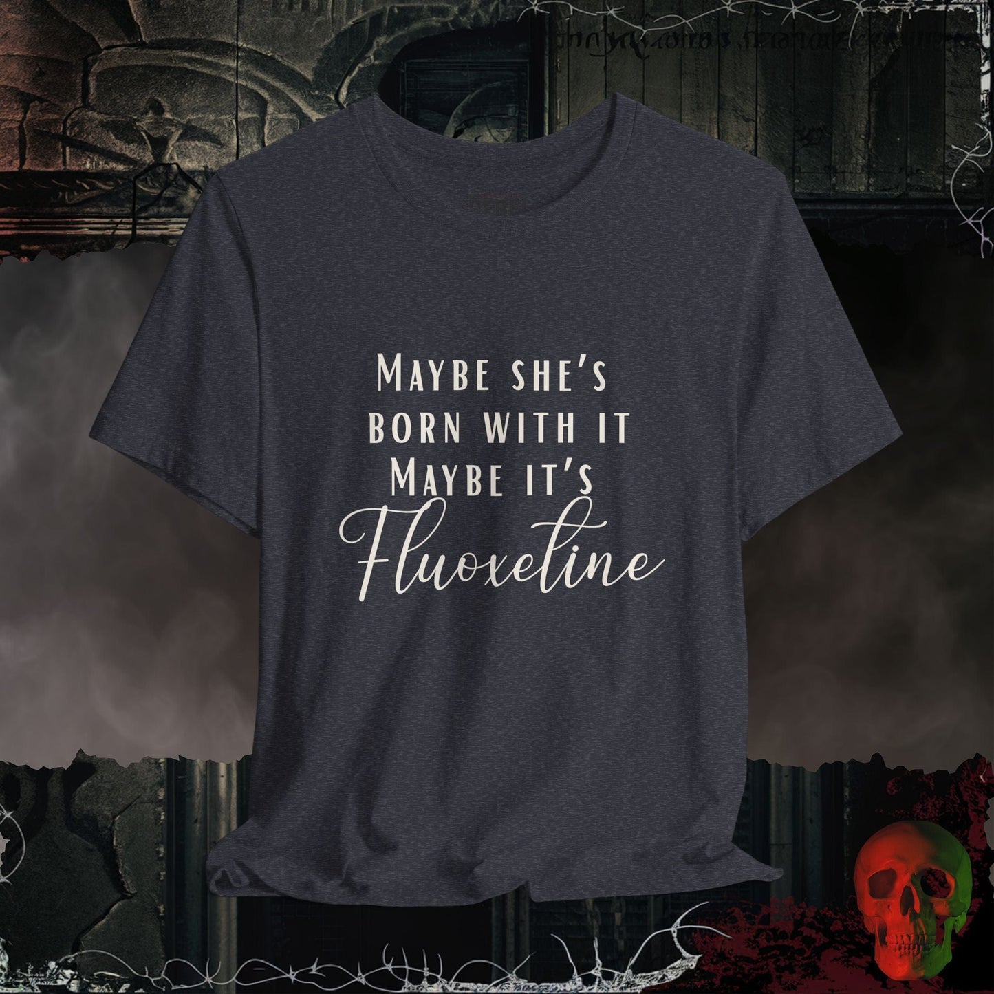 T-Shirt Heather Navy / S Maybe She's Born With It Tee