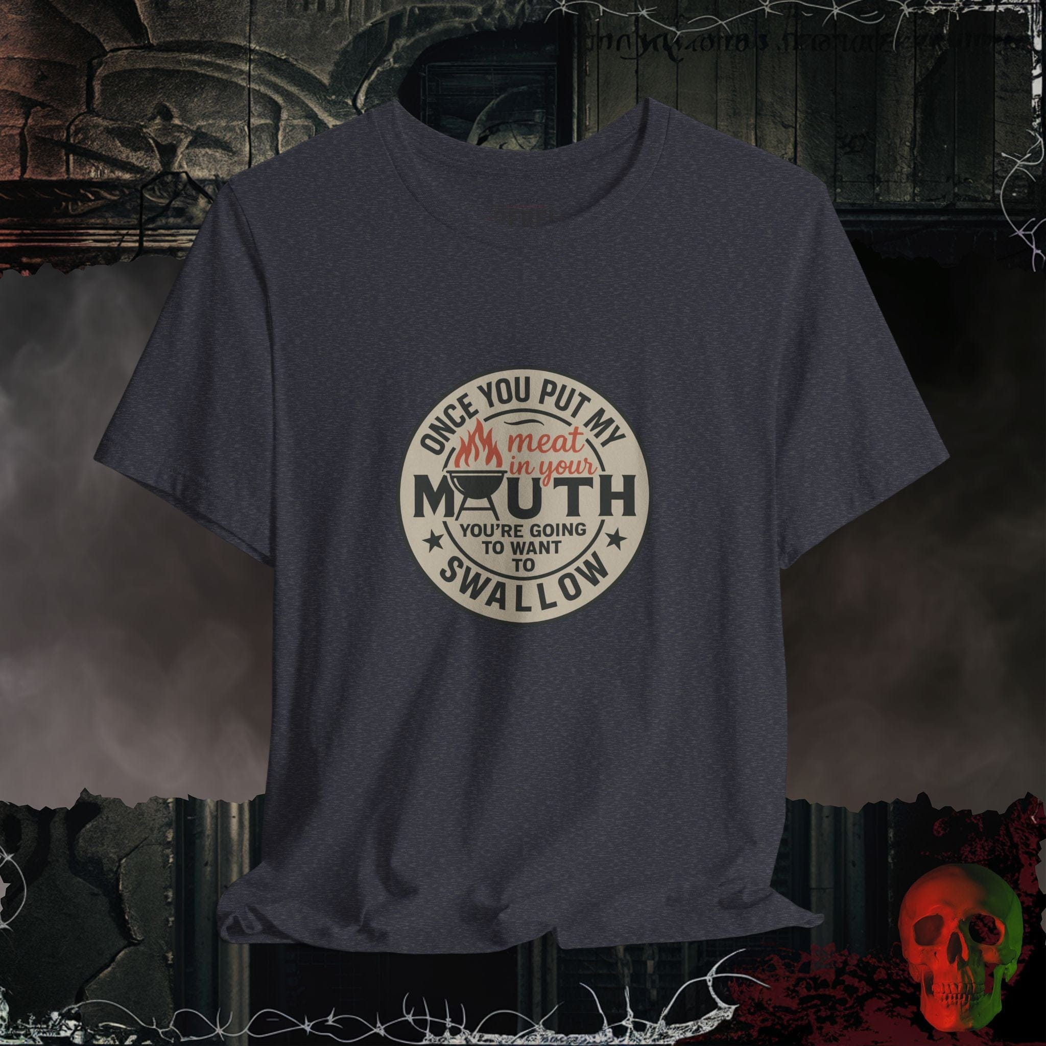 T-Shirt Heather Navy / S Meat in Your Mouth Tee