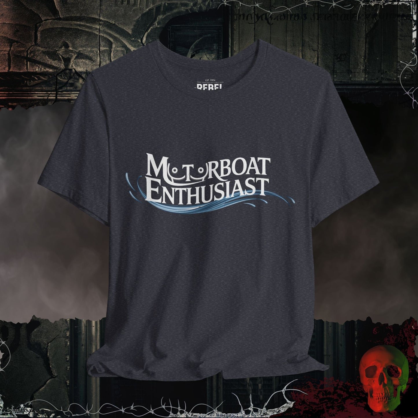 T-Shirt Heather Navy / S Motorboat Fan Tee