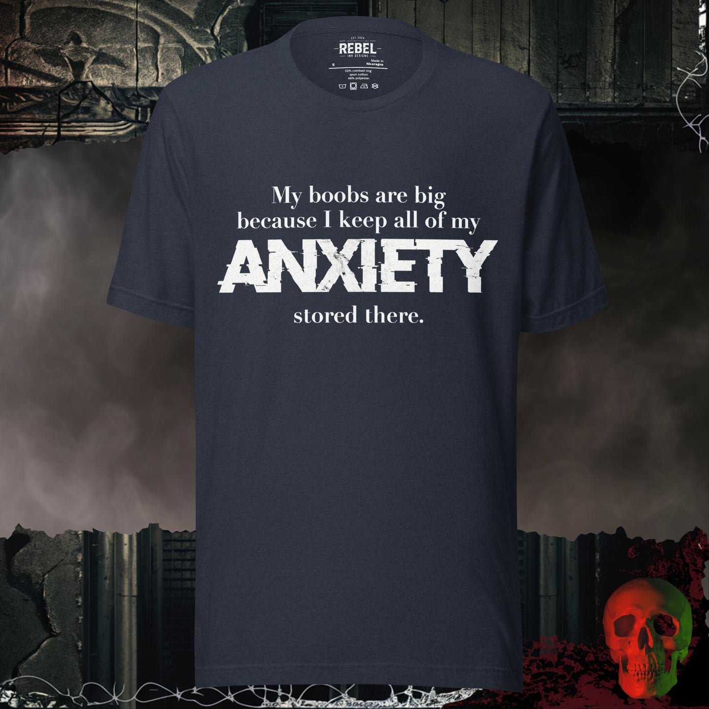 T-Shirt Heather Navy / S My Anxiety Storage System Tee