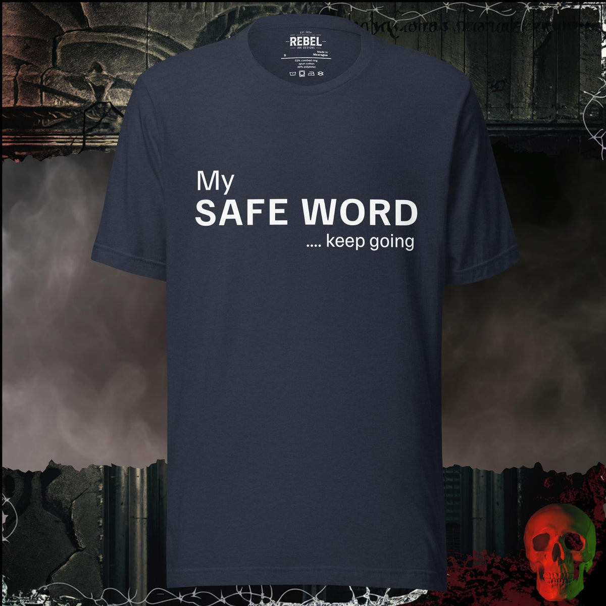 T-Shirt Heather Navy / S My Safe Word Funny Graphic Tee | Rebel Ink Designs