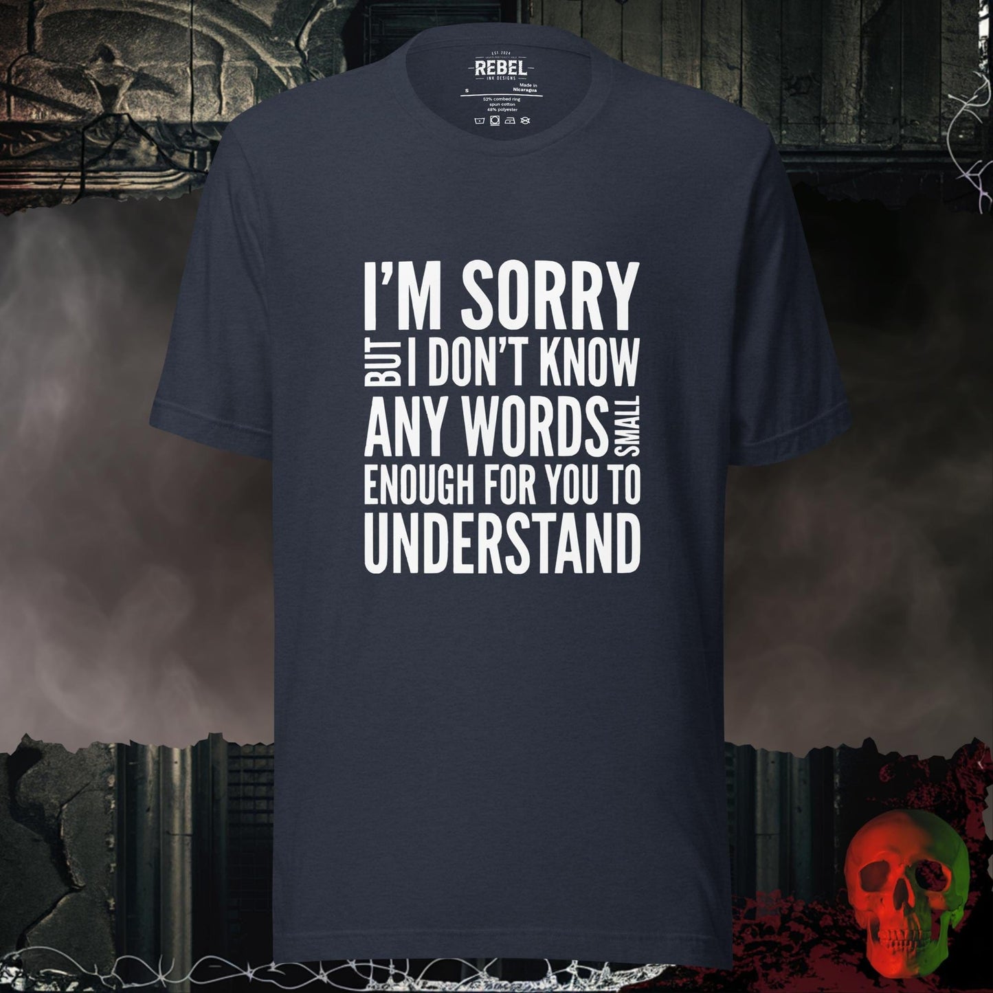 T-Shirt Heather Navy / S Not Enough Small Words T-Shirt