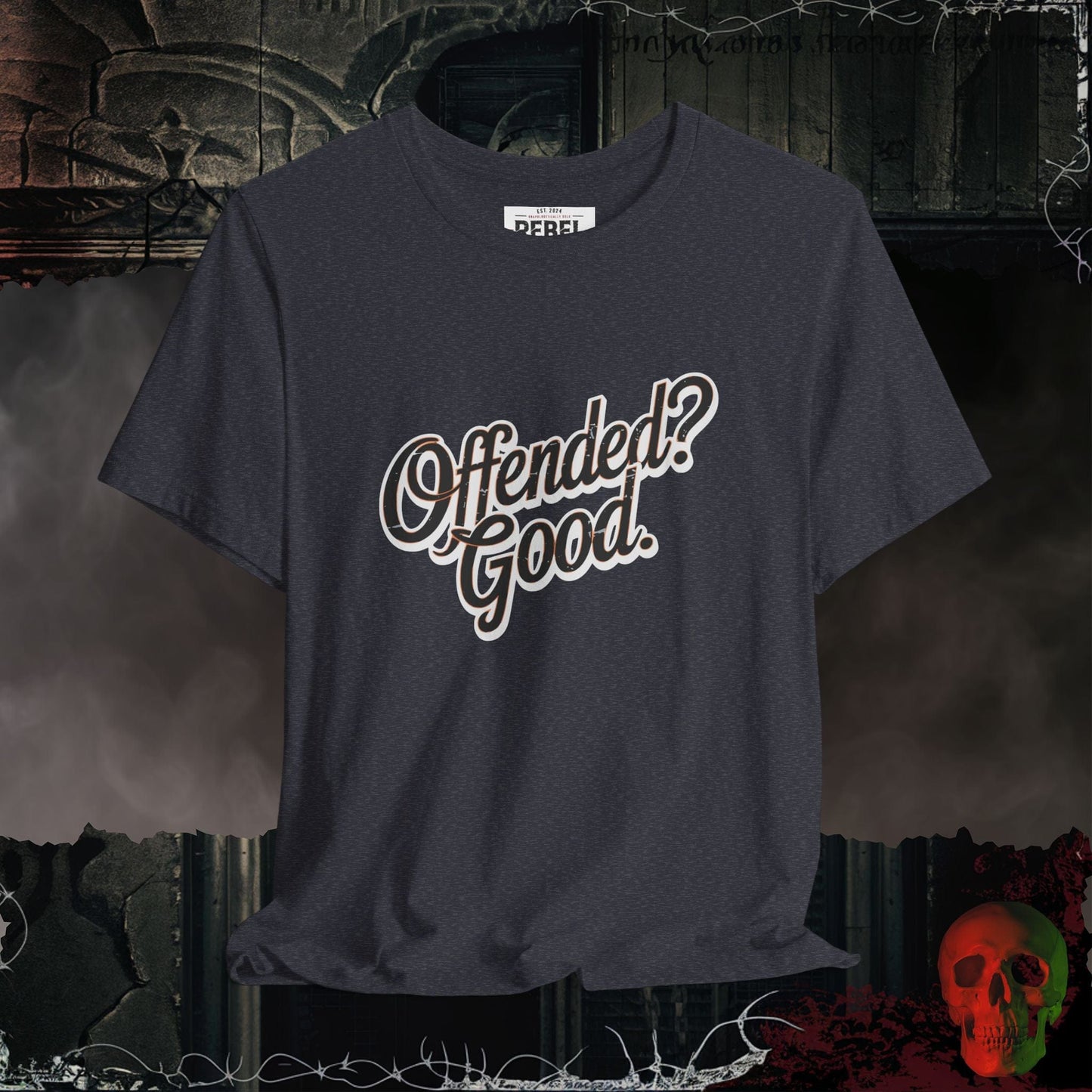 T-Shirt Heather Navy / S Offended? Good Tee