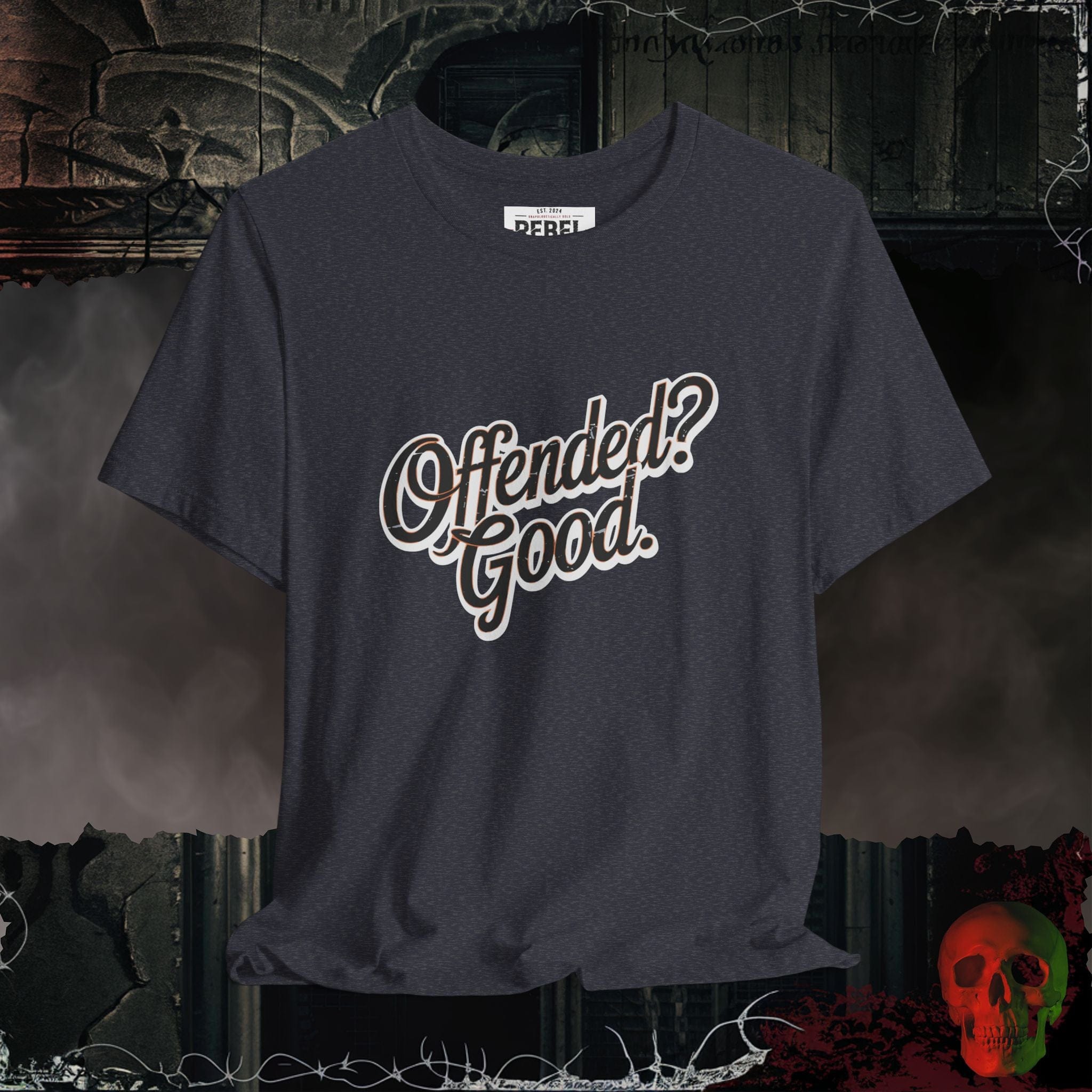 T-Shirt Heather Navy / S Offended? Good Tee