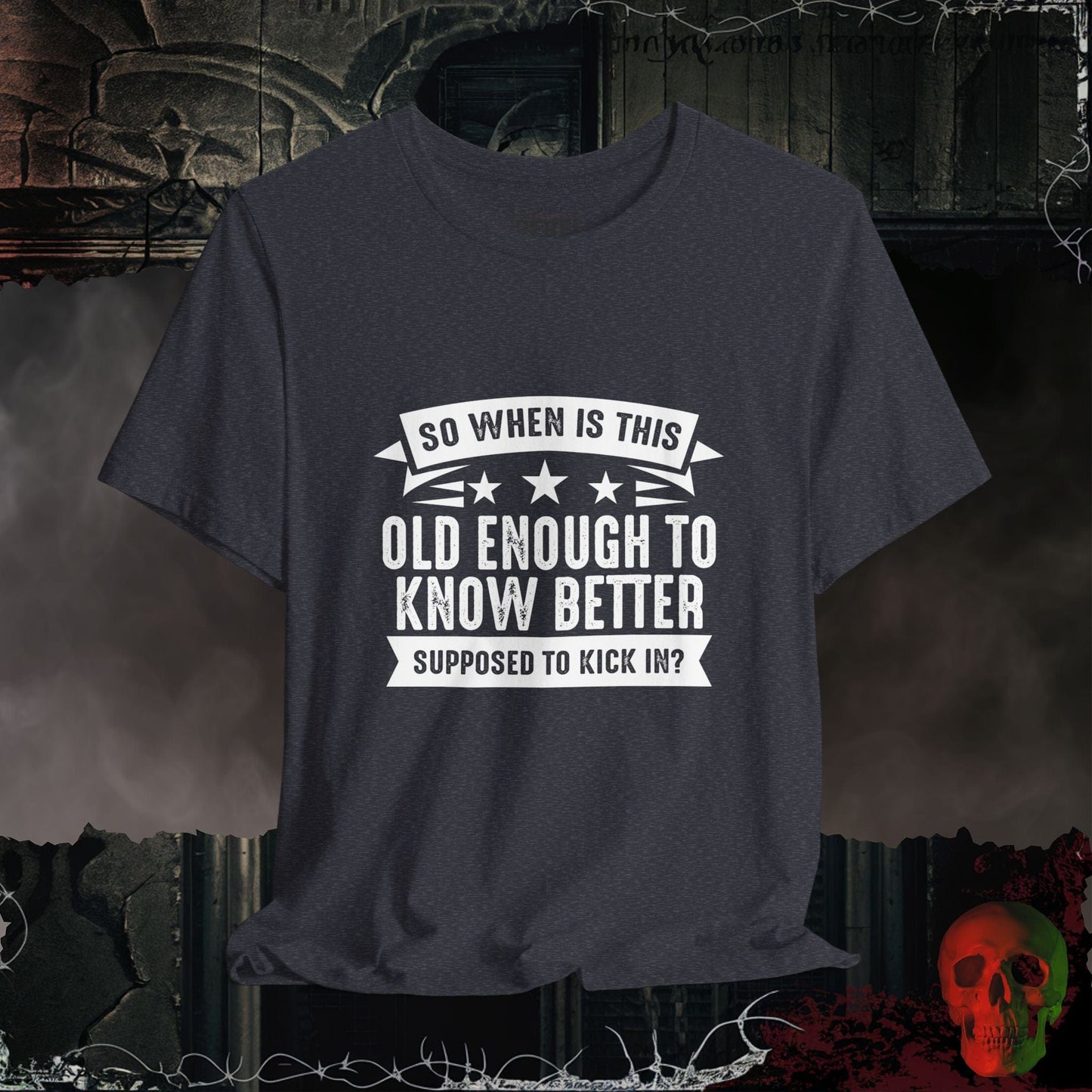 T-Shirt Heather Navy / S Old Enough To Know Better T-Shirt