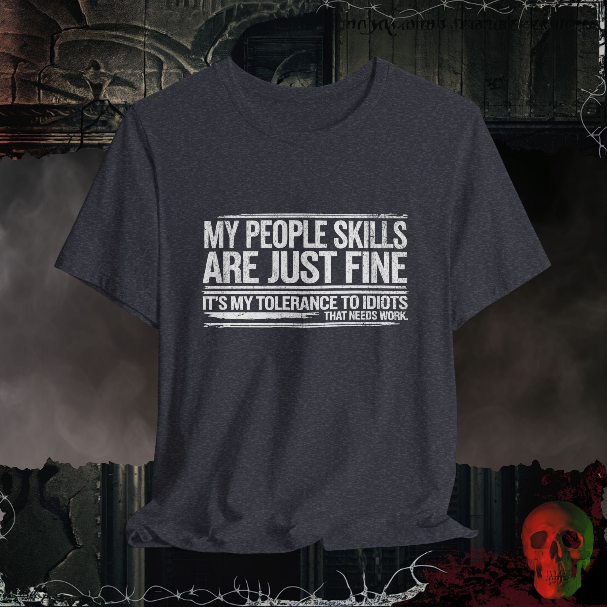 T-Shirt Heather Navy / S People Skills Are Fine T-Shirt