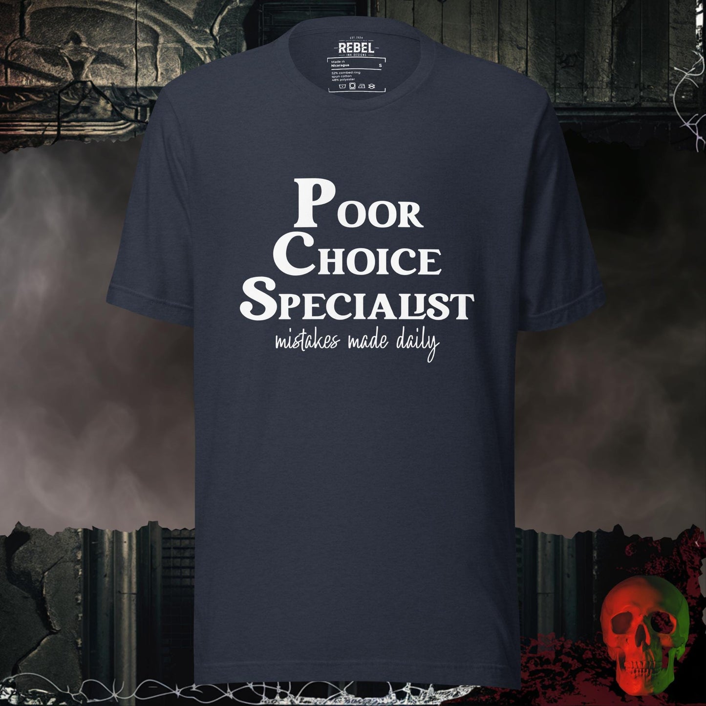 T-Shirt Heather Navy / S Poor Choice Specialist Tee