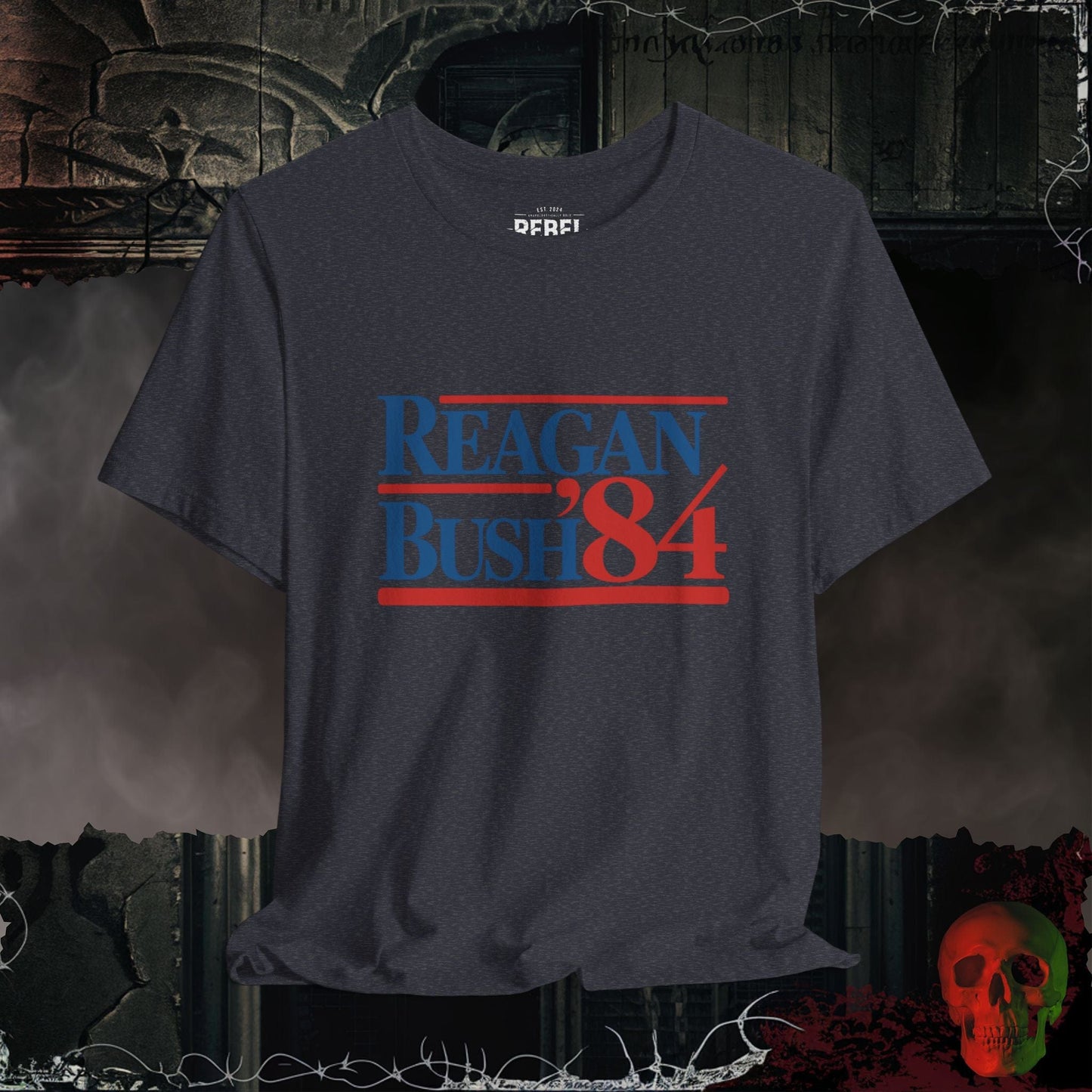 T-Shirt Heather Navy / S Reagan Bush '84 Tee