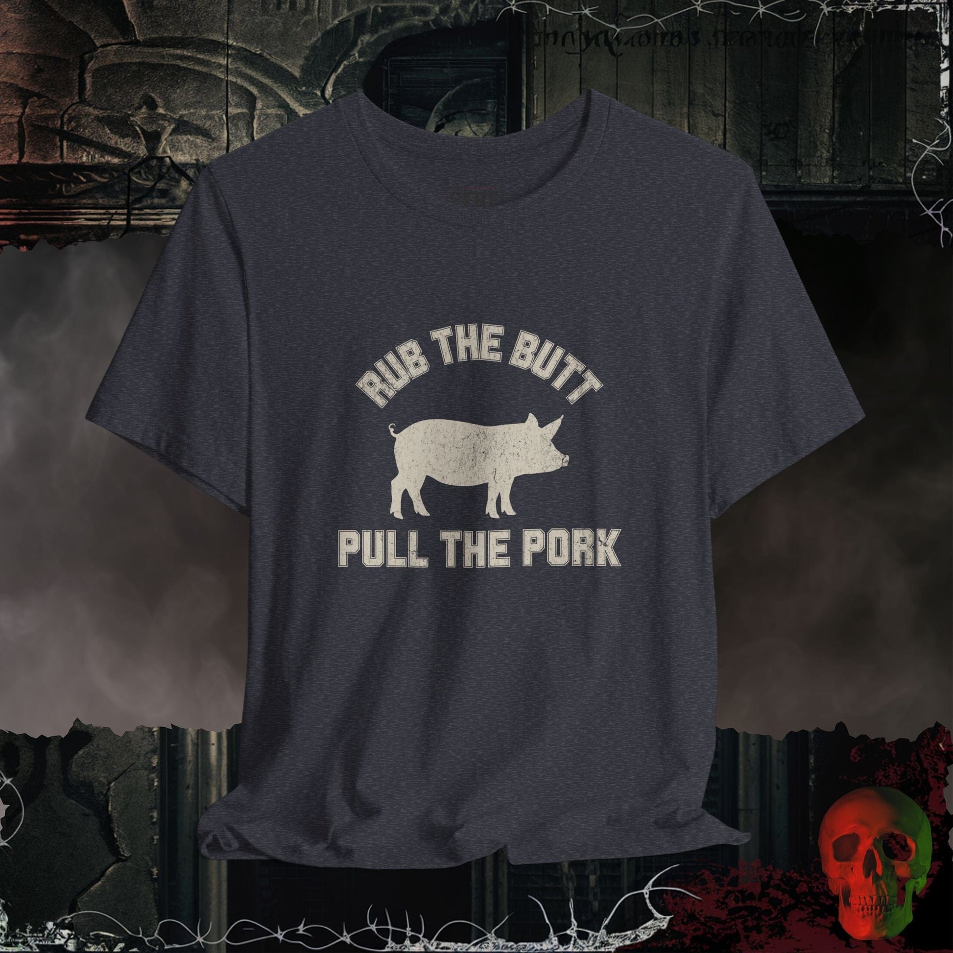 T-Shirt Heather Navy / S Rubbing Butts and Pulling Pork T-Shirt