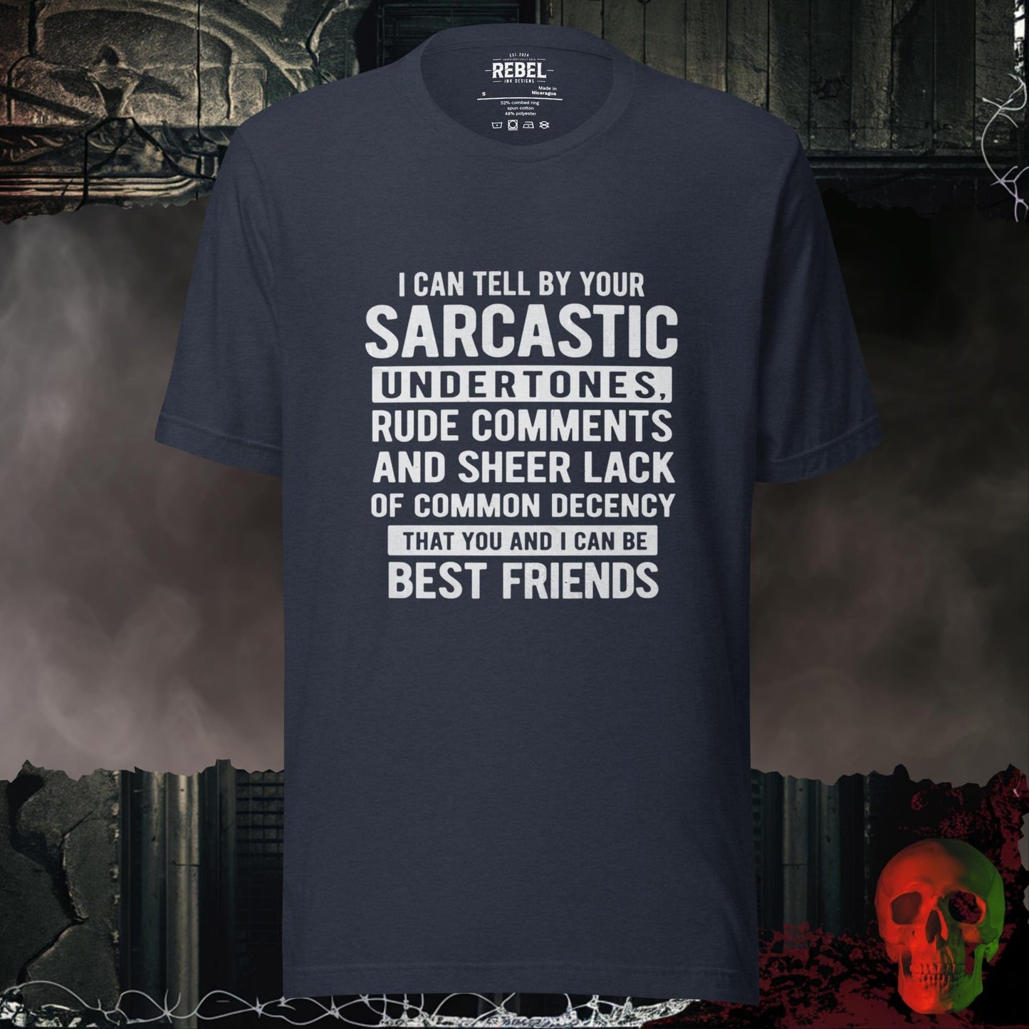 T-Shirt Heather Navy / S Sarcastic Undertone Friendship Tee