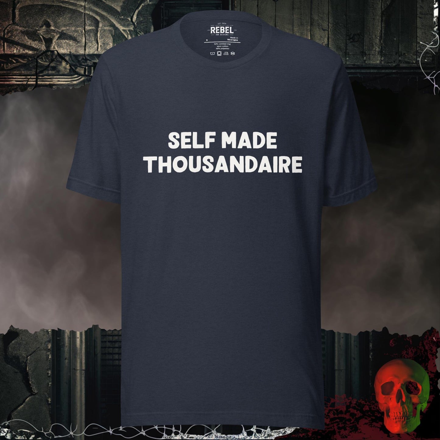 T-Shirt Heather Navy / S Self Made Thousandaire Tee