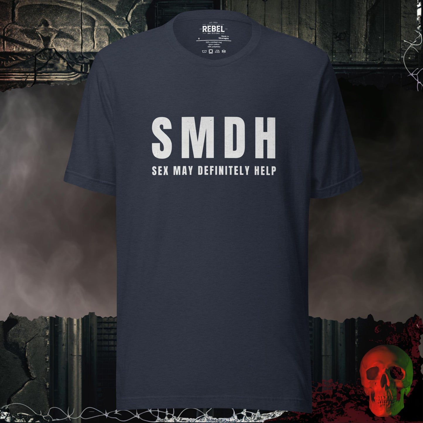 T-Shirt Heather Navy / S Sex May Definitely Help Tee