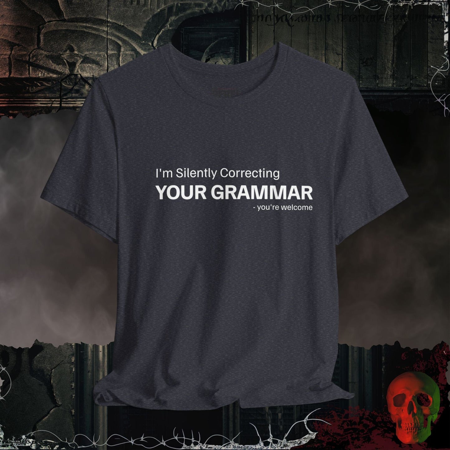 T-Shirt Heather Navy / S Silently Judging Your Grammar T-Shirt