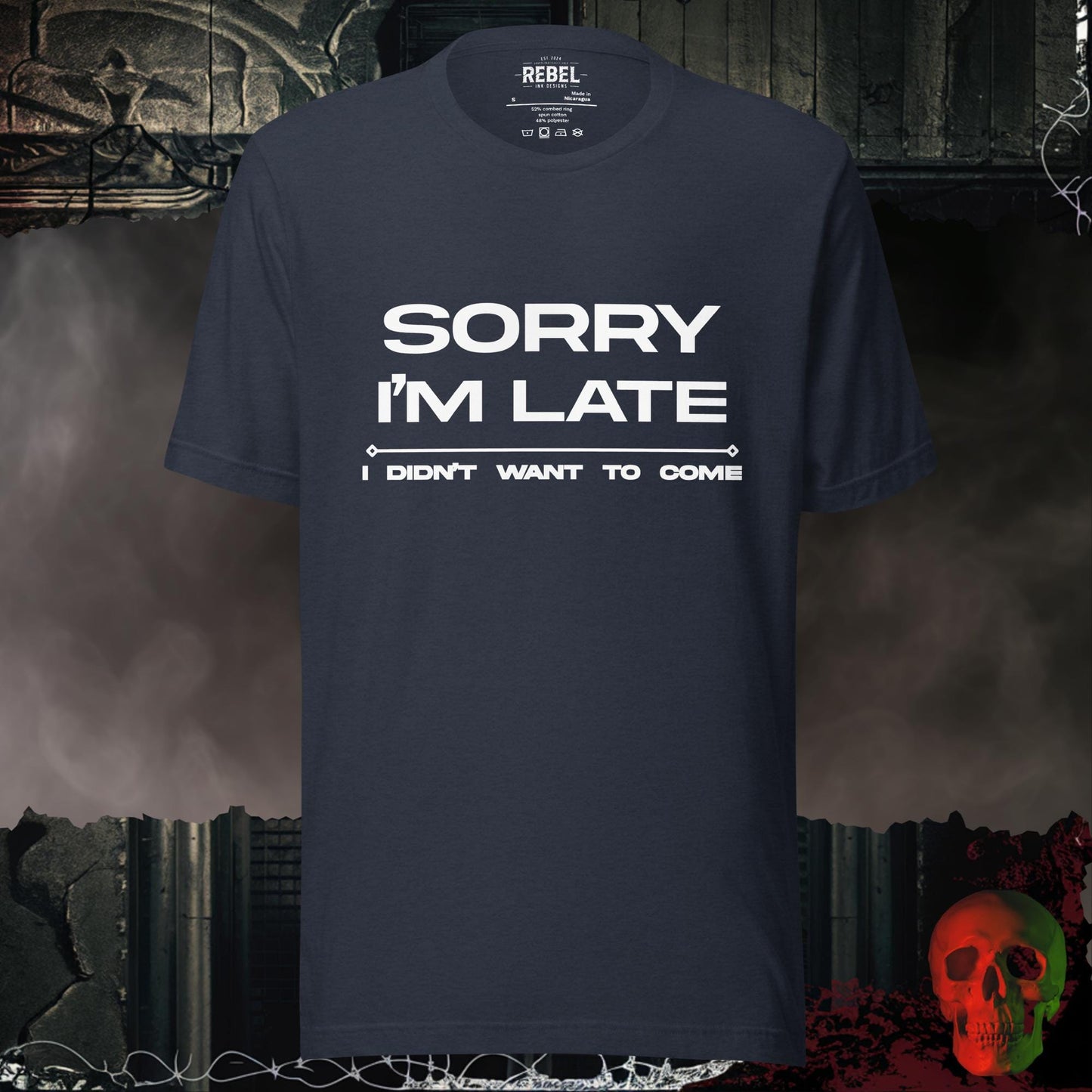 T-Shirt Heather Navy / S Sorry I am Late Tee