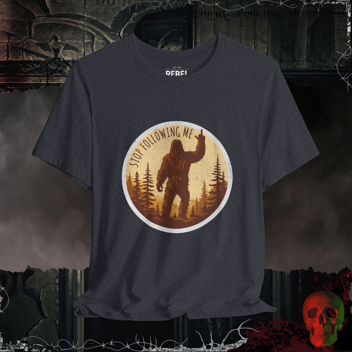 T-Shirt Heather Navy / S Stop Following Me – Bigfoot Tee