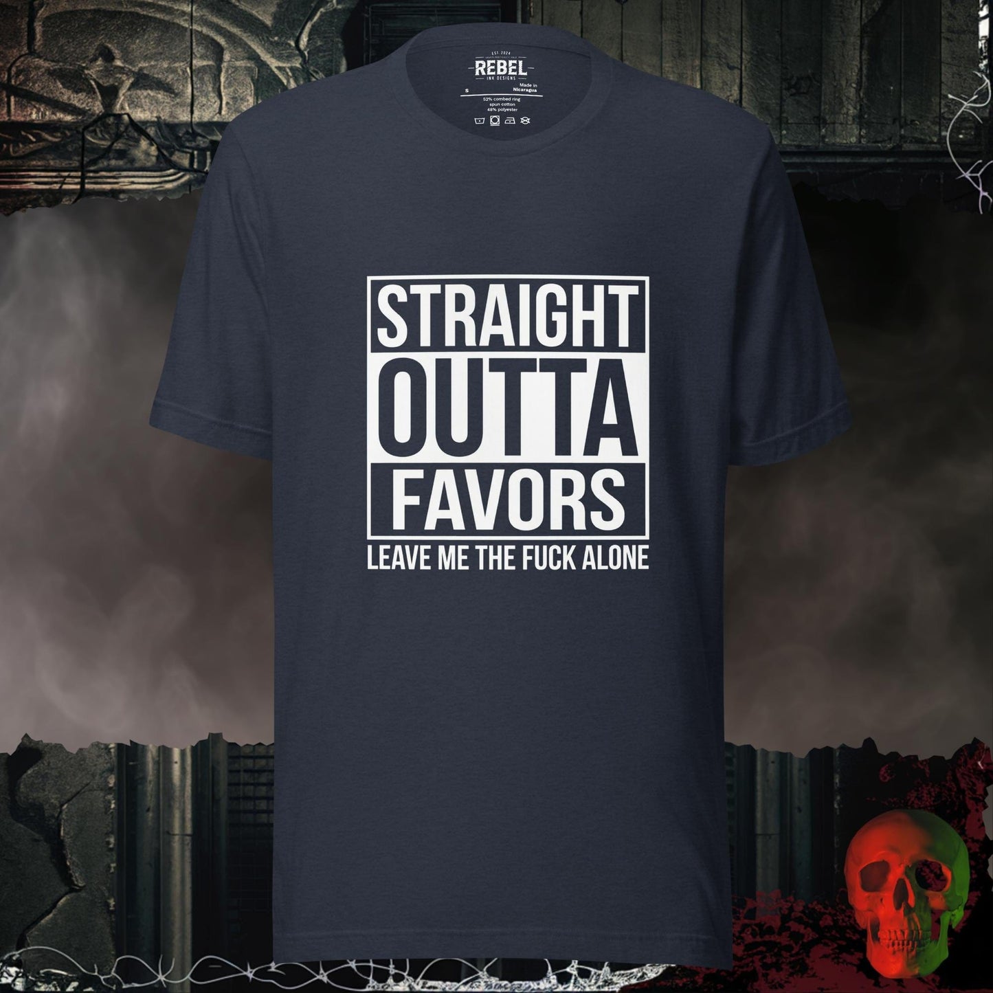 T-Shirt Heather Navy / S Straight Out of Favors Tee