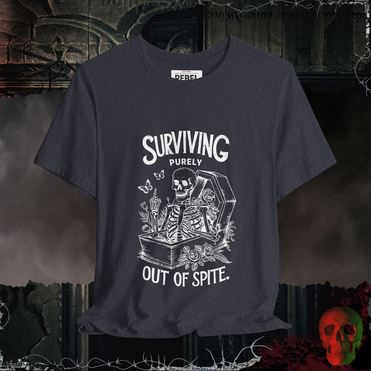 T-Shirt Heather Navy / S Surviving Out of Spite!