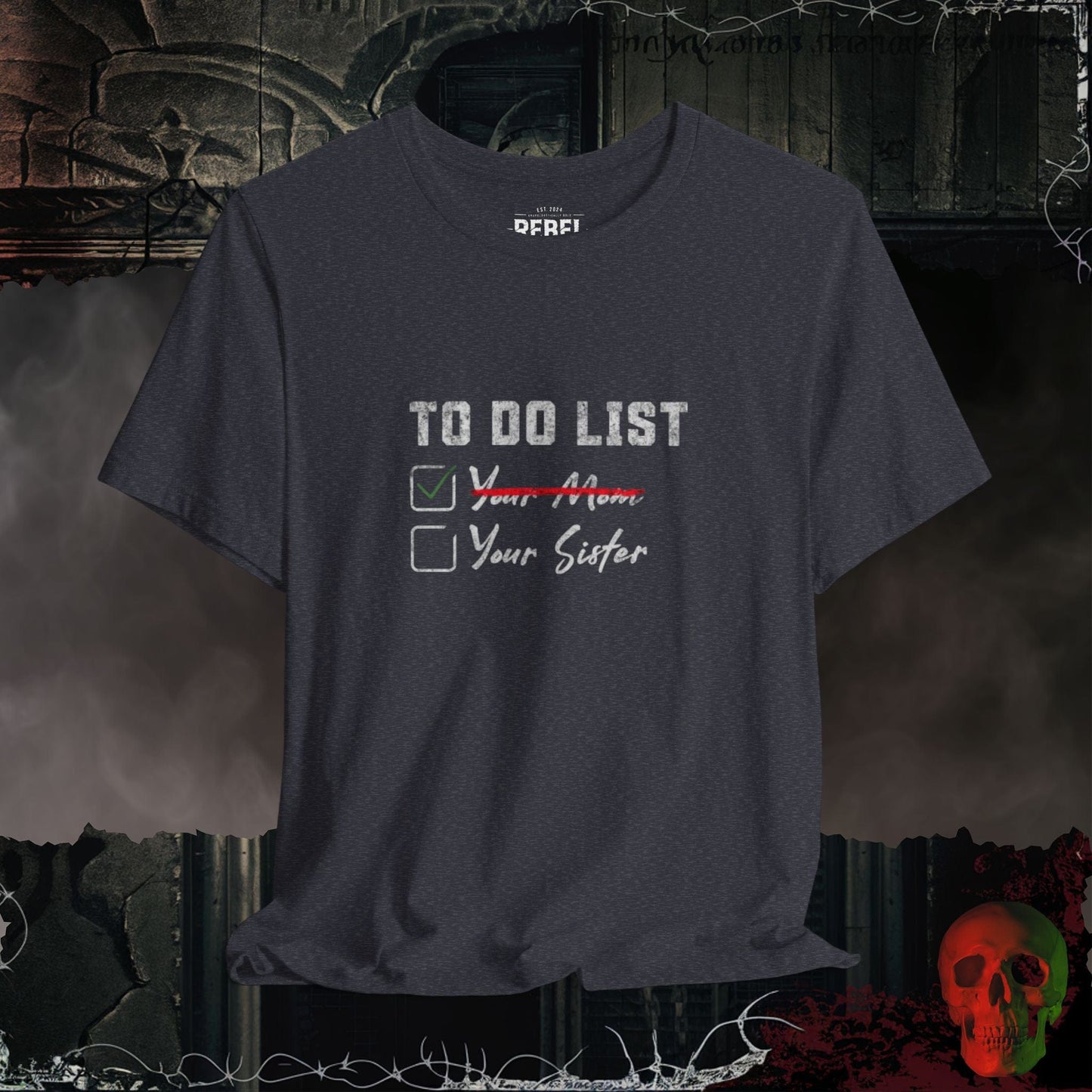 T-Shirt Heather Navy / S To-Do List:  Tee