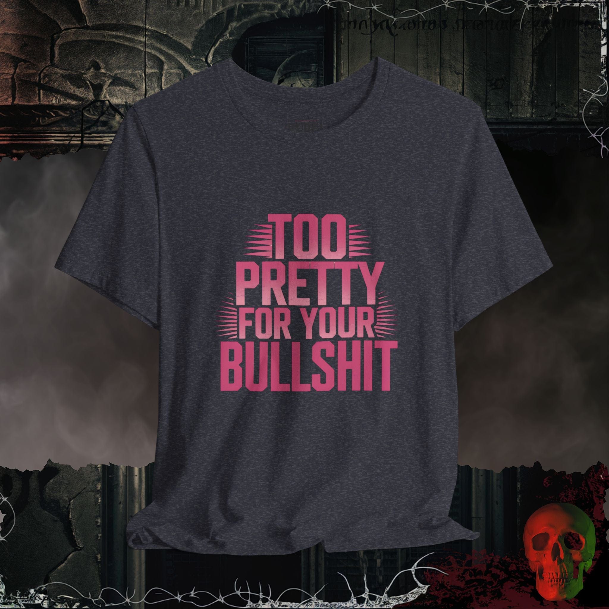 T-Shirt Heather Navy / S Too Pretty, Too Bold