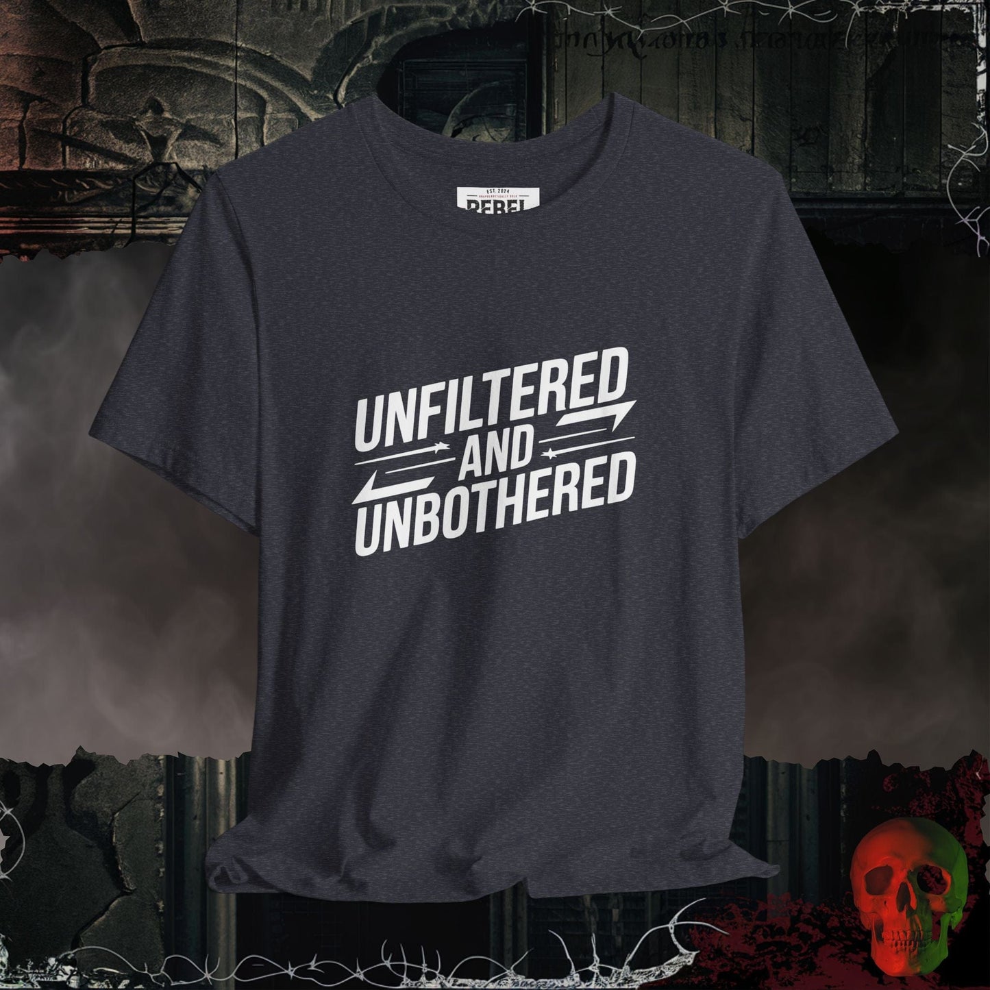 T-Shirt Heather Navy / S Unfiltered and Unbothered T-Shirt