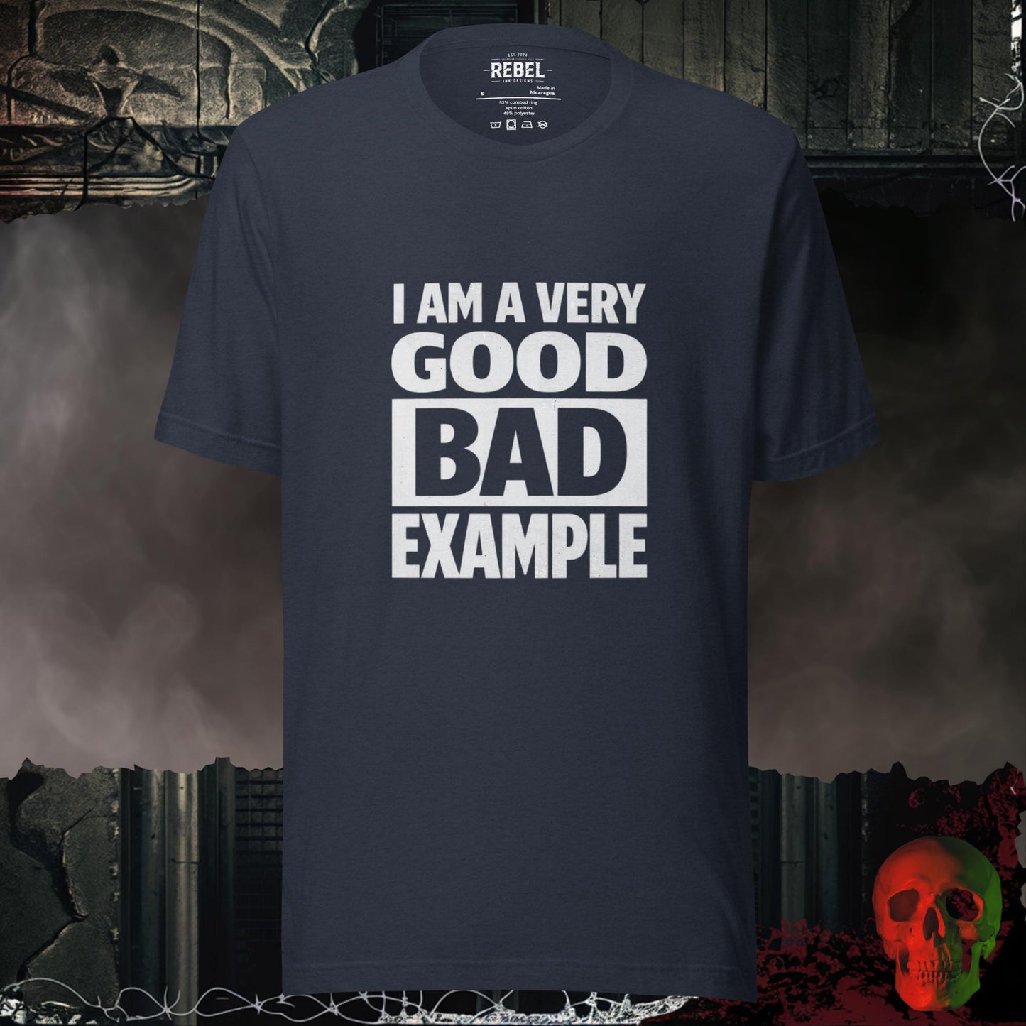T-Shirt Heather Navy / S Very Good Bad Example Tee