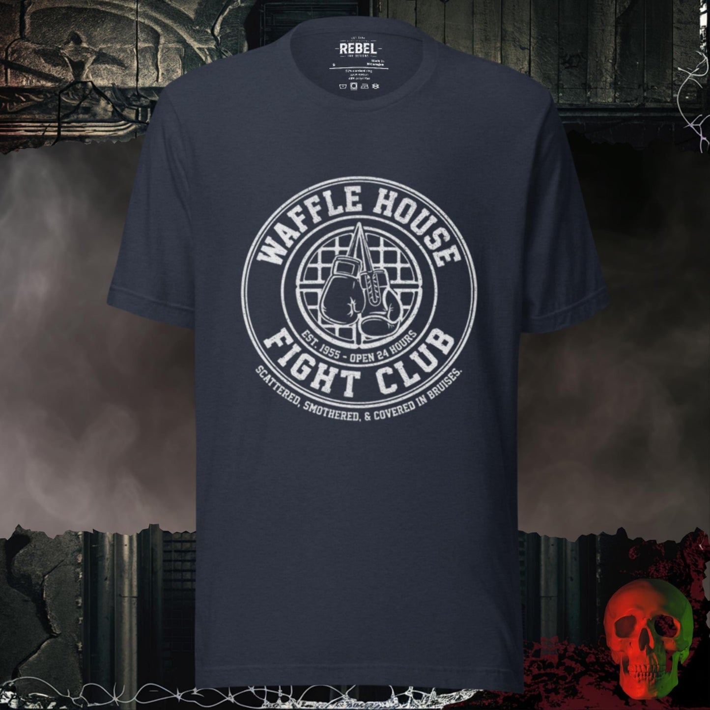 T-Shirt Heather Navy / S Waffle House Fight Club Tee