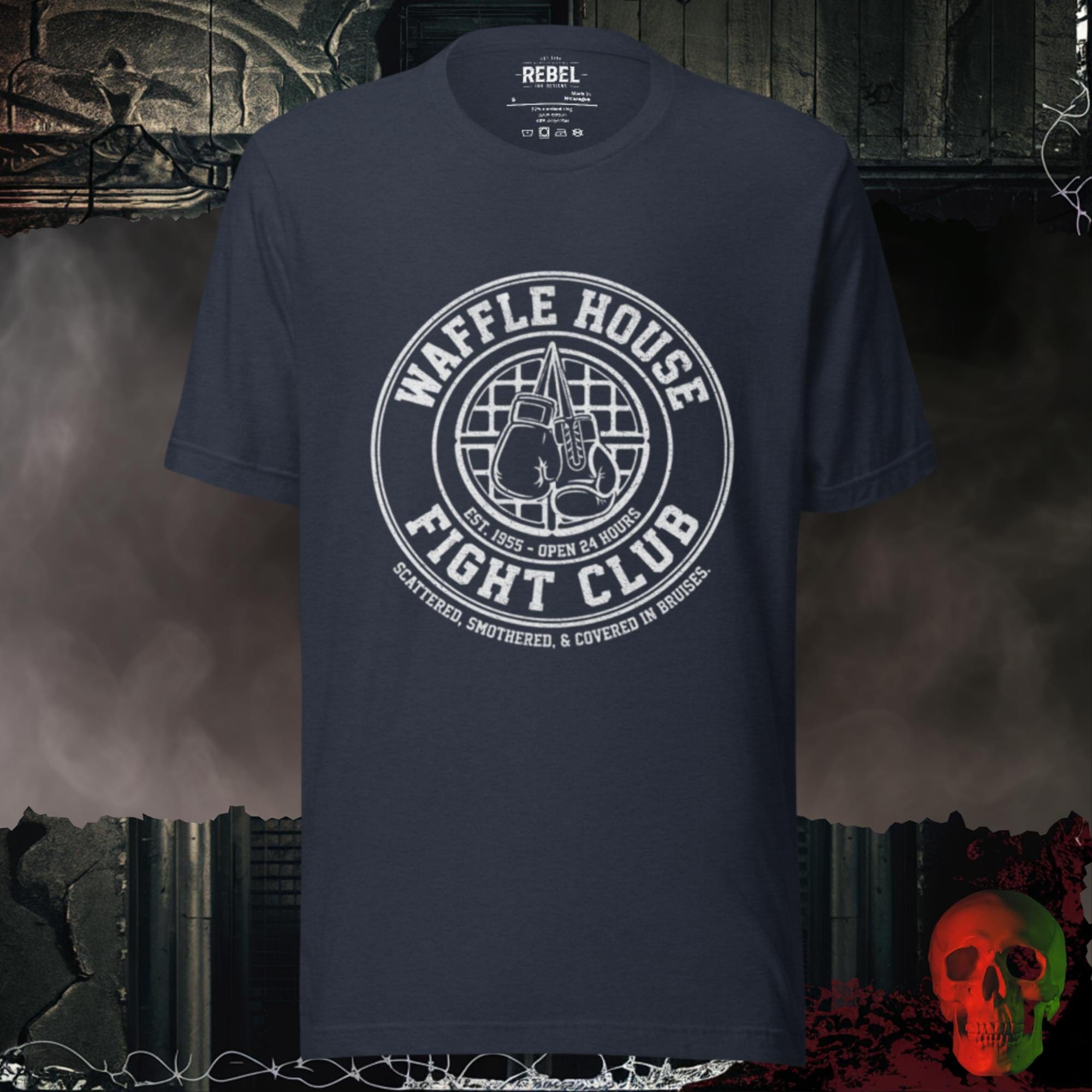 T-Shirt Heather Navy / S Waffle House Fight Club Tee