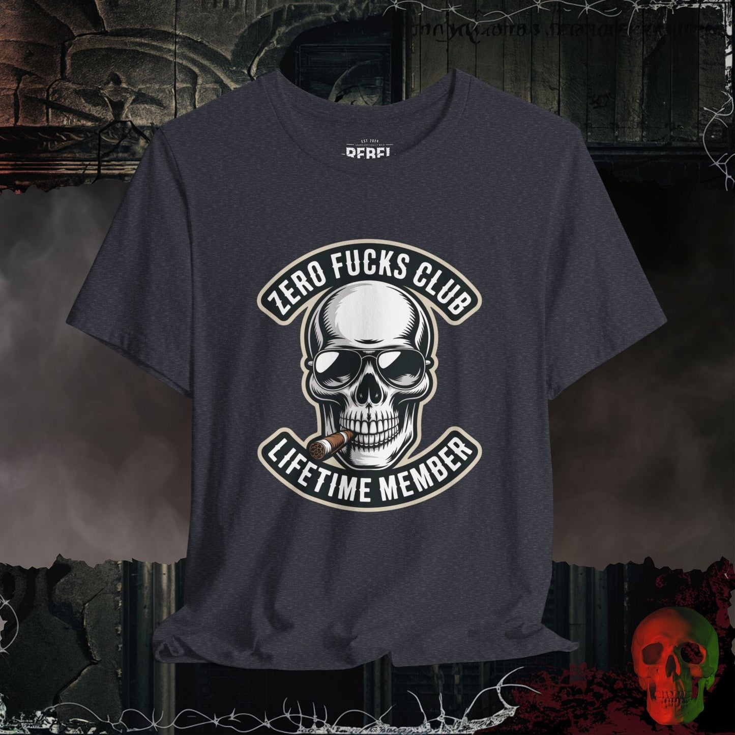 T-Shirt Heather Navy / S Zero F*cks Club T-Shirt