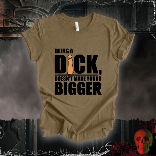 T-Shirt Heather Olive / S Size Matters Not - Attitude Does T-Shirt