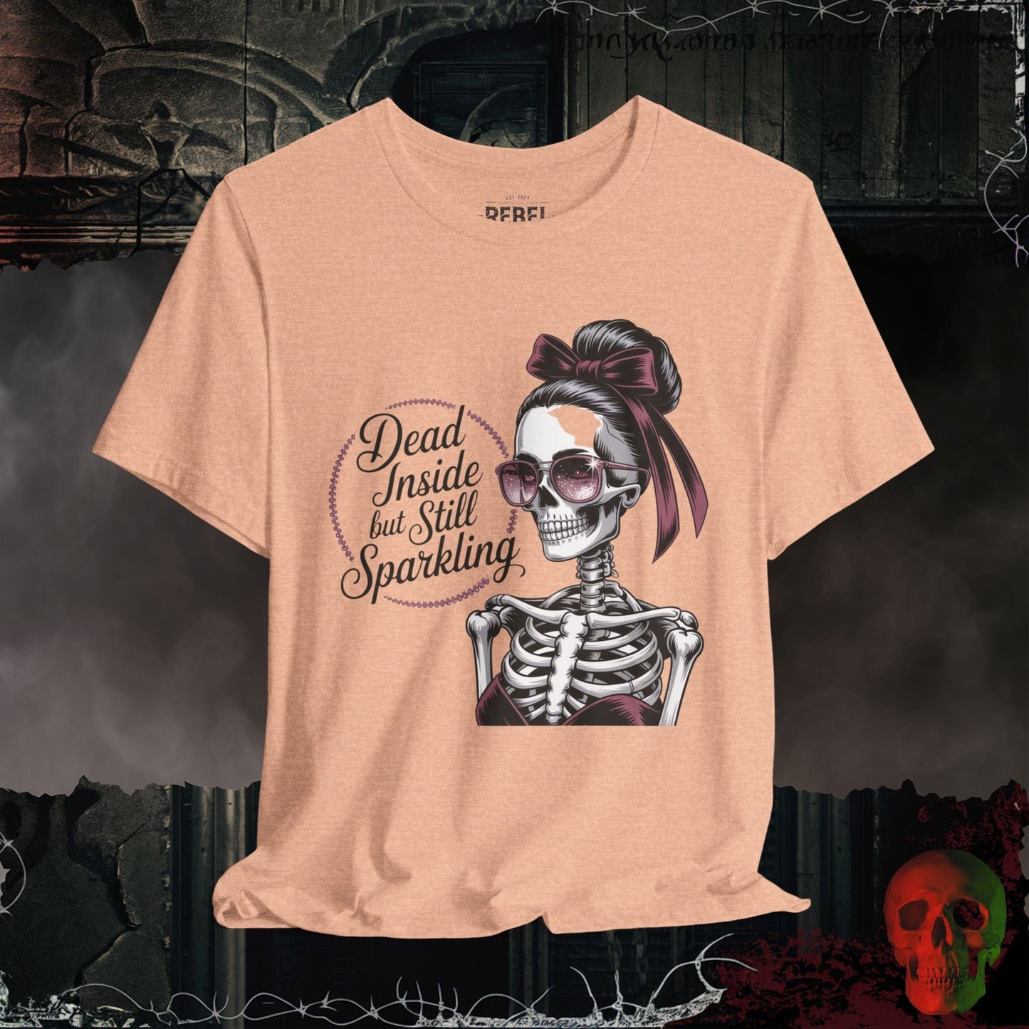 T-Shirt Heather Peach / S Dead Inside but Still Sparkling T-Shirt