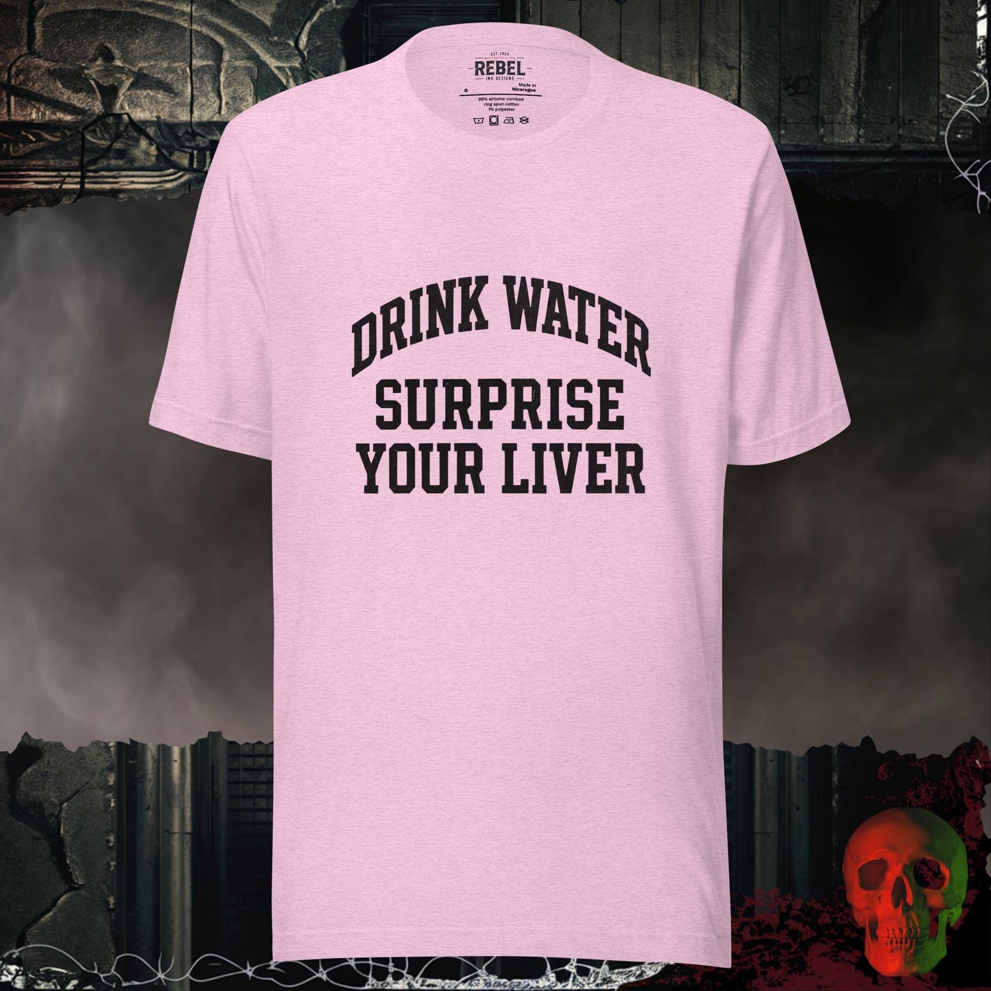 T-Shirt Heather Prism Lilac / S Drink Water Surprise Your Liver Tee