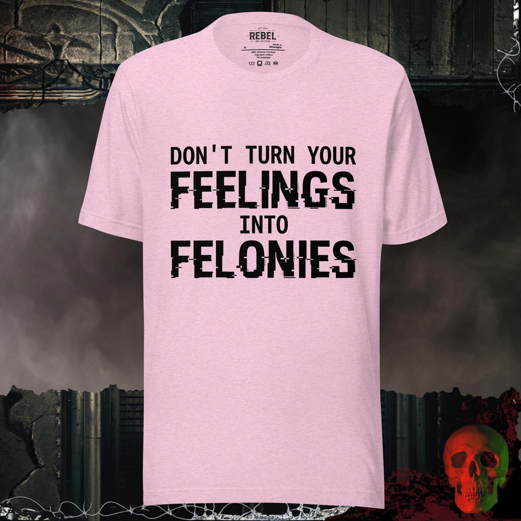 T-Shirt Heather Prism Lilac / S Feelings into Felonies Tee
