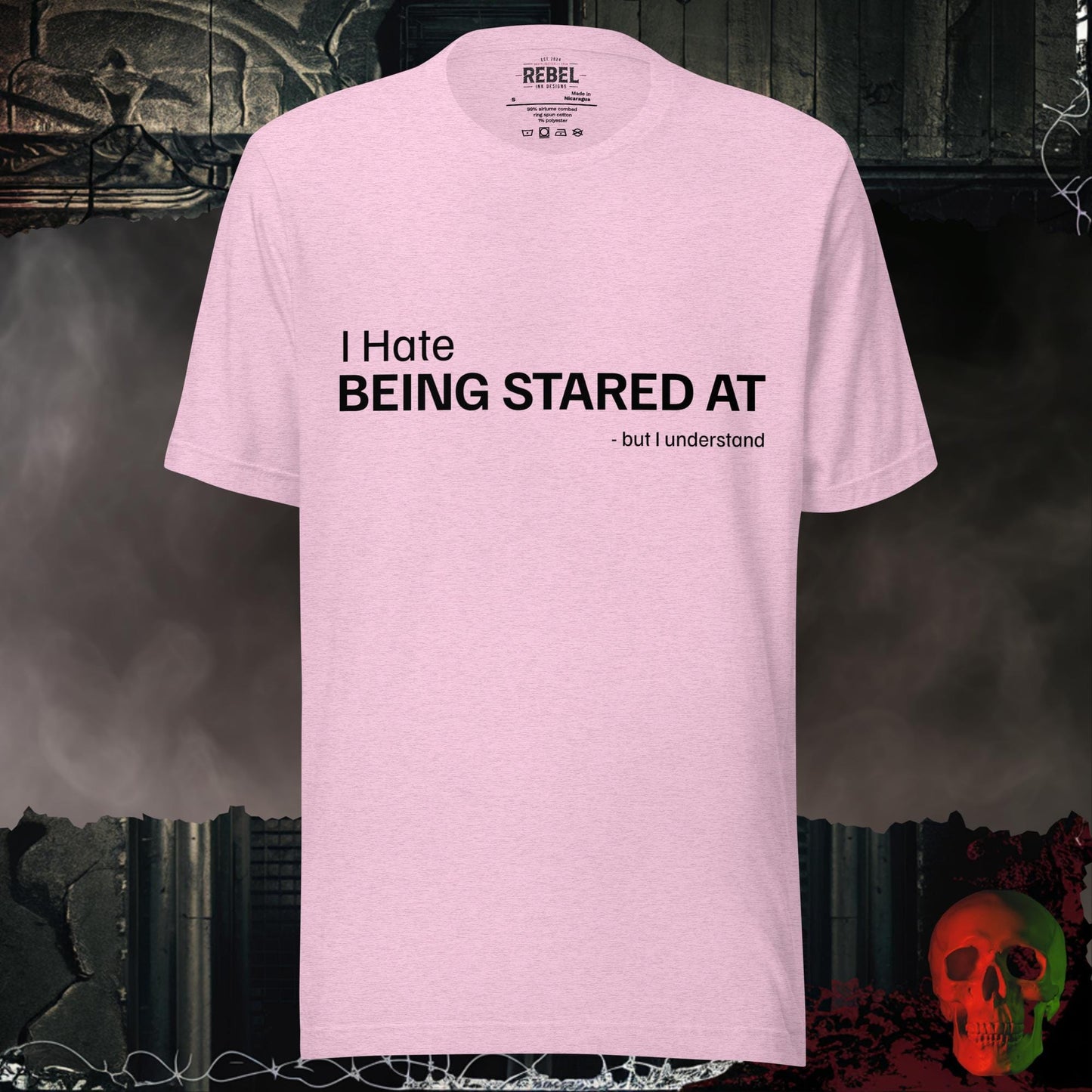 T-Shirt Heather Prism Lilac / S Hate Being Stared At Tee