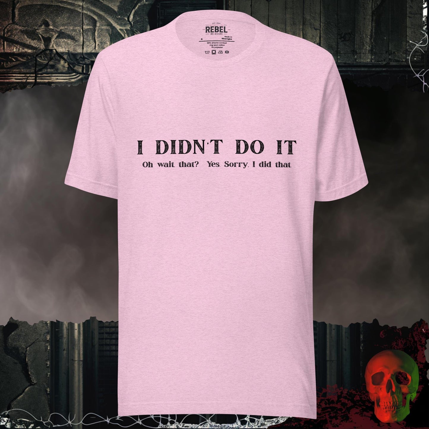 T-Shirt Heather Prism Lilac / S I Didn't Do It Tee