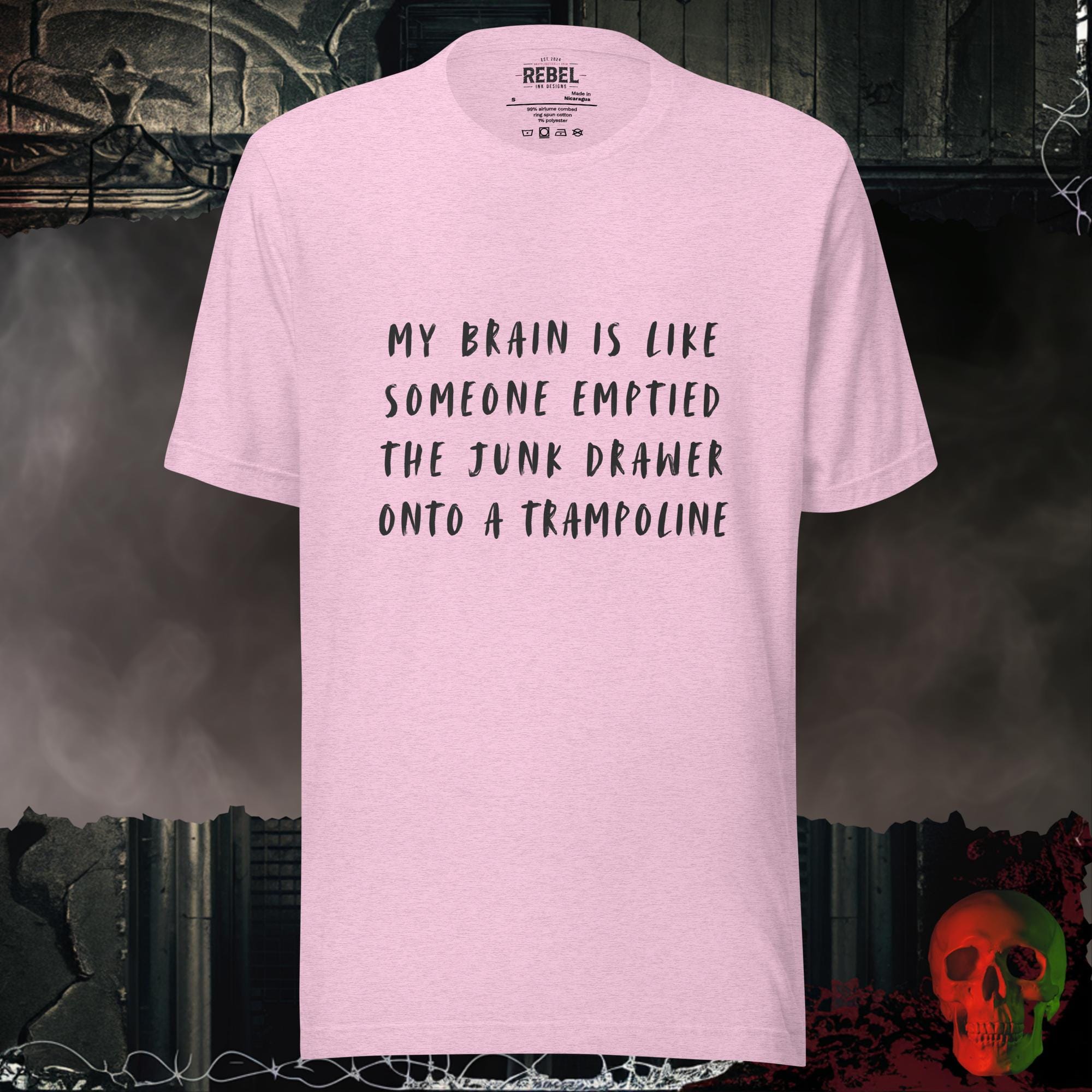 T-Shirt Heather Prism Lilac / S Junk Drawer Brain Tee
