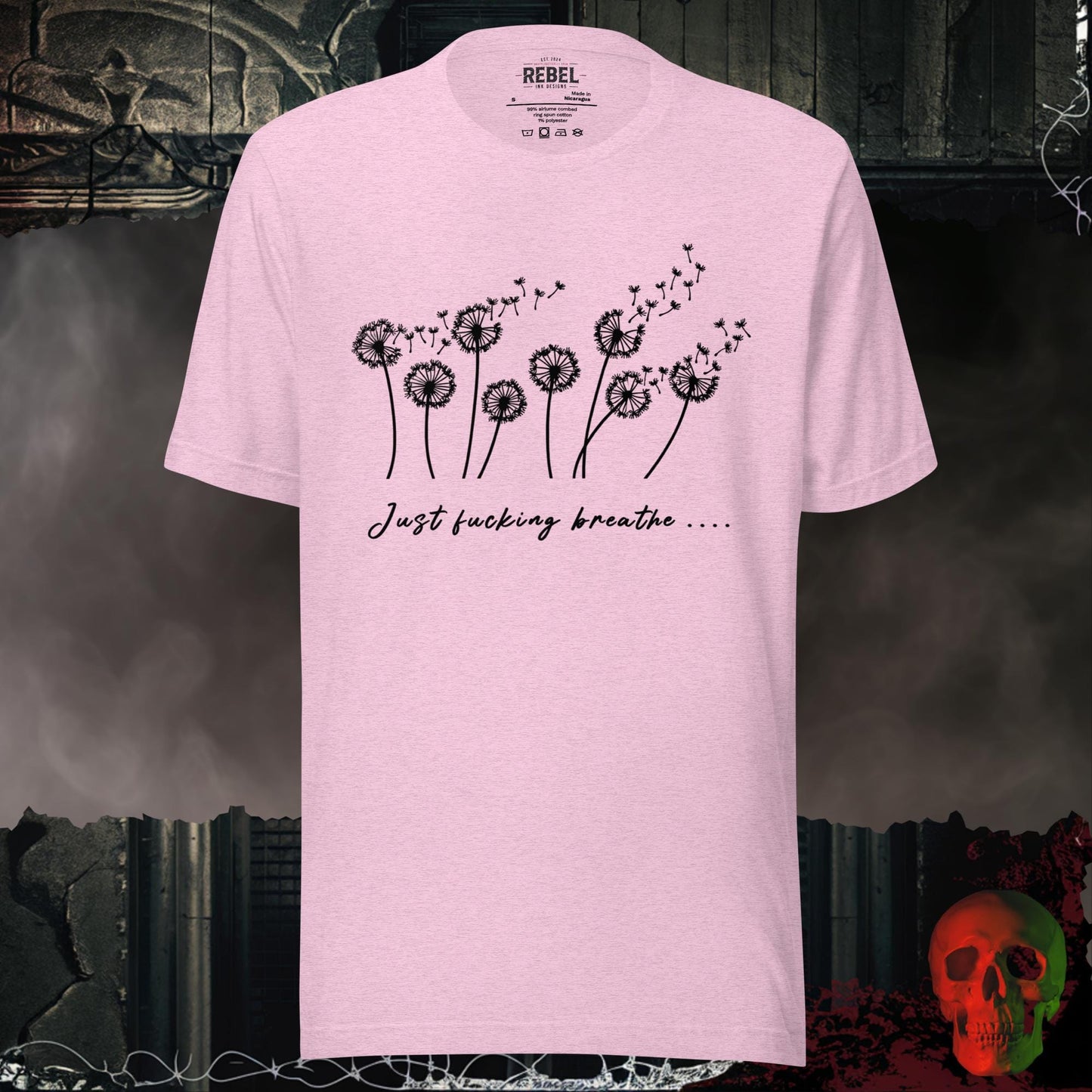 T-Shirt Heather Prism Lilac / S Just F*cking Breathe Tee