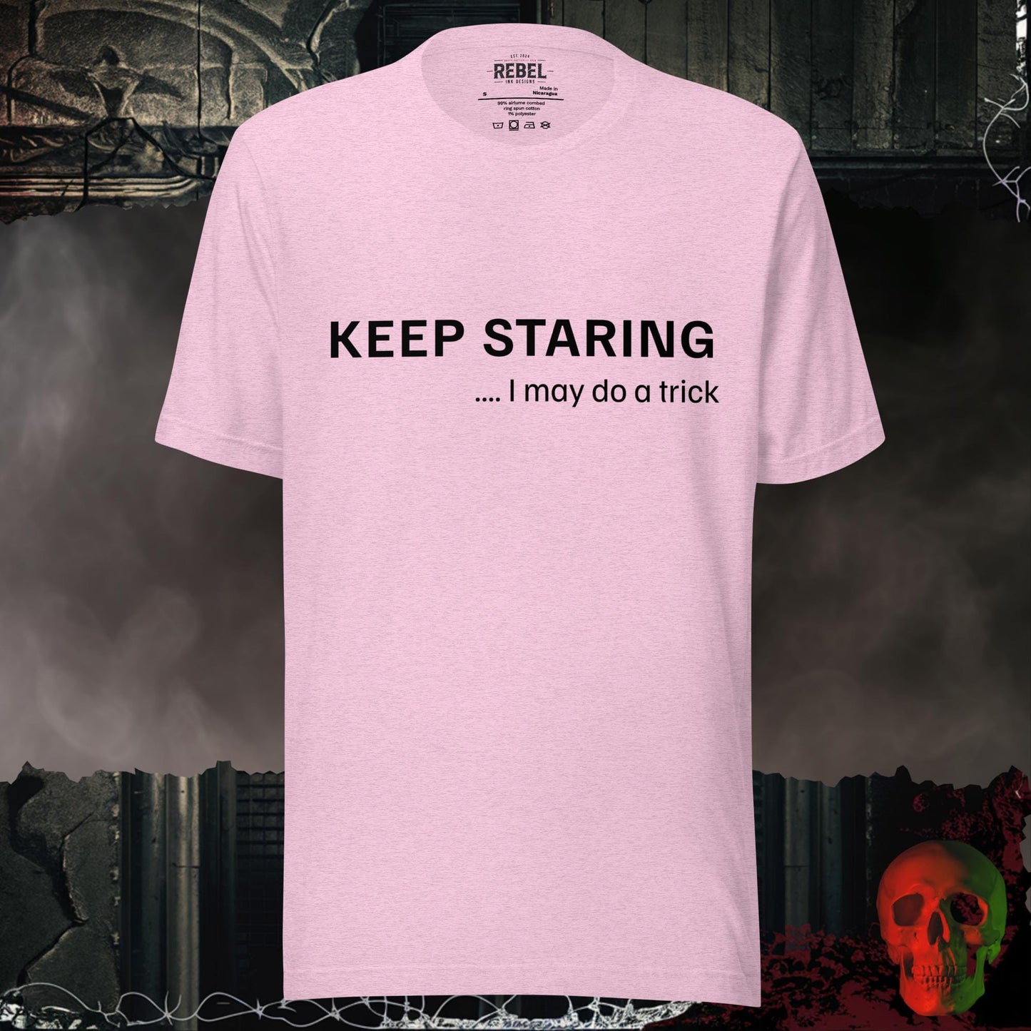 T-Shirt Heather Prism Lilac / S Keep Staring… I May Do a Trick Tee