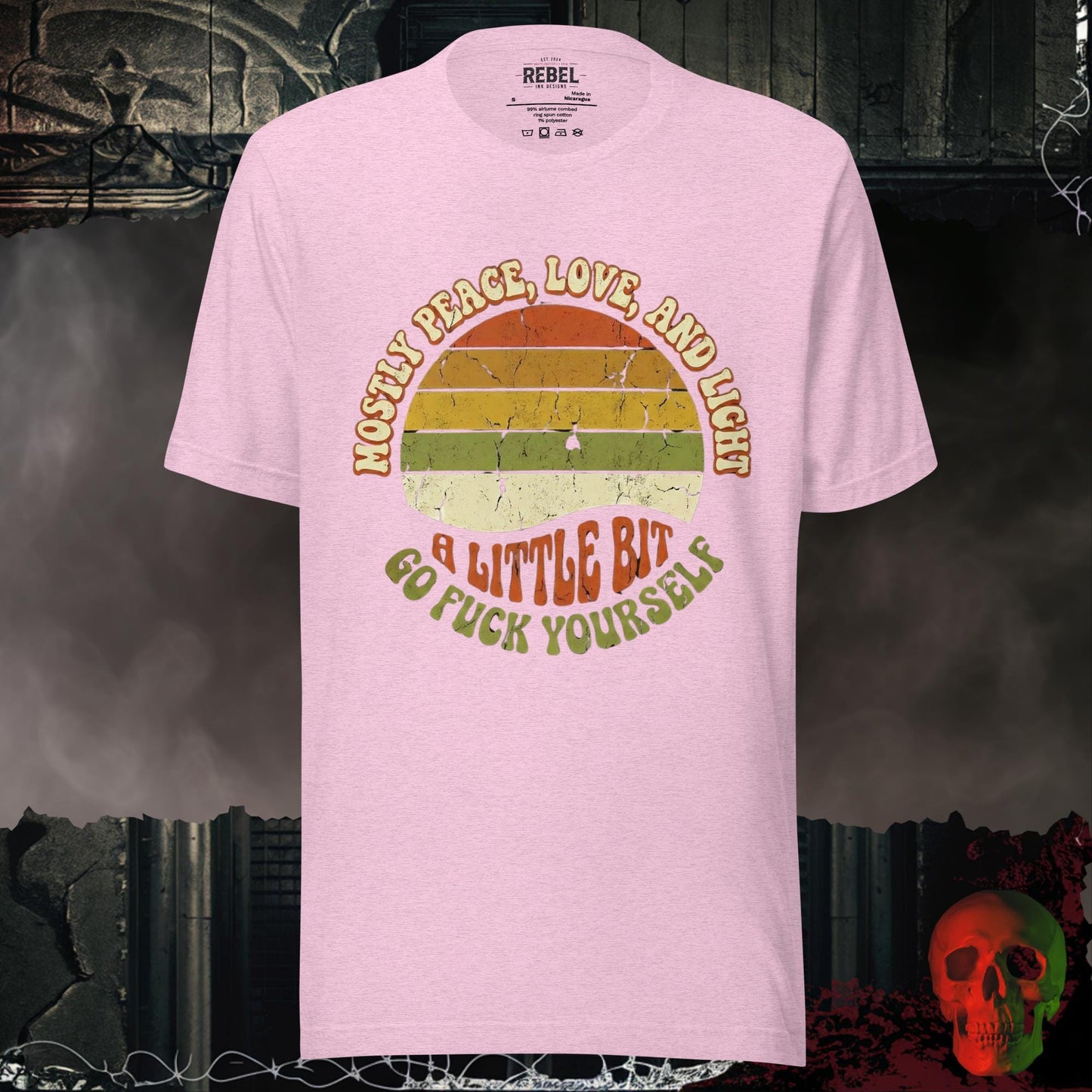 T-Shirt Heather Prism Lilac / S Mostly Peace, Love and Light Tee