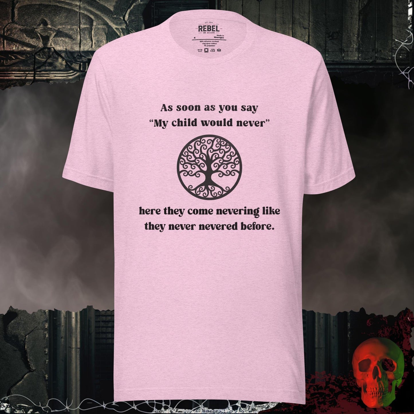 T-Shirt Heather Prism Lilac / S My Child Would Never T-Shirt
